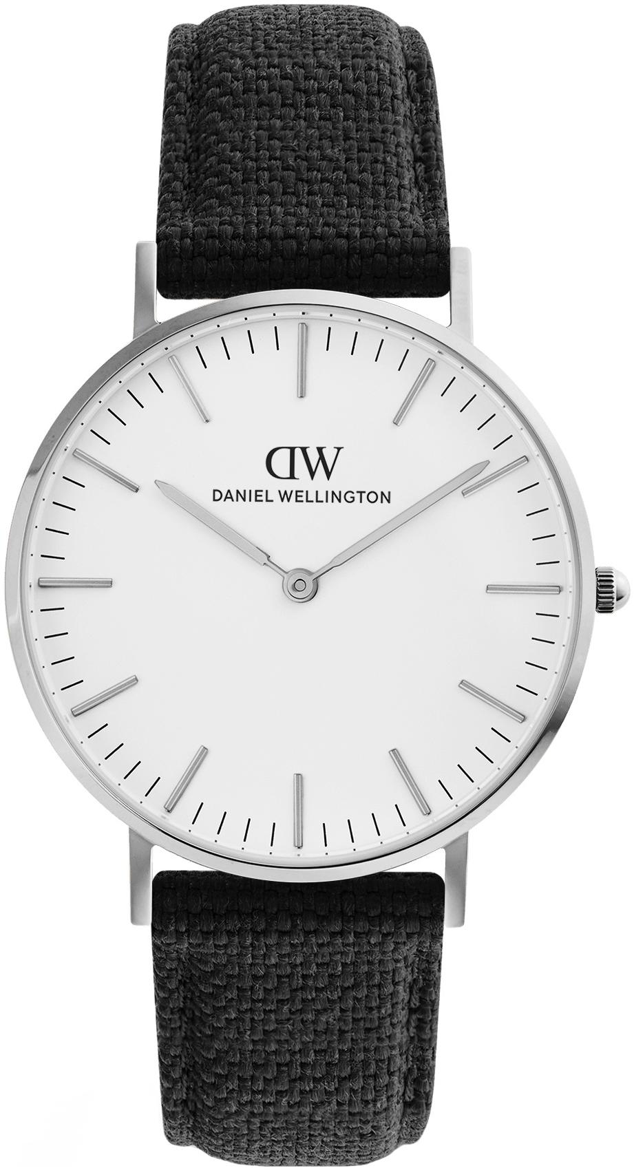 Classic Black Canvas Silver 36mm Daniel Wellington DW00100946 