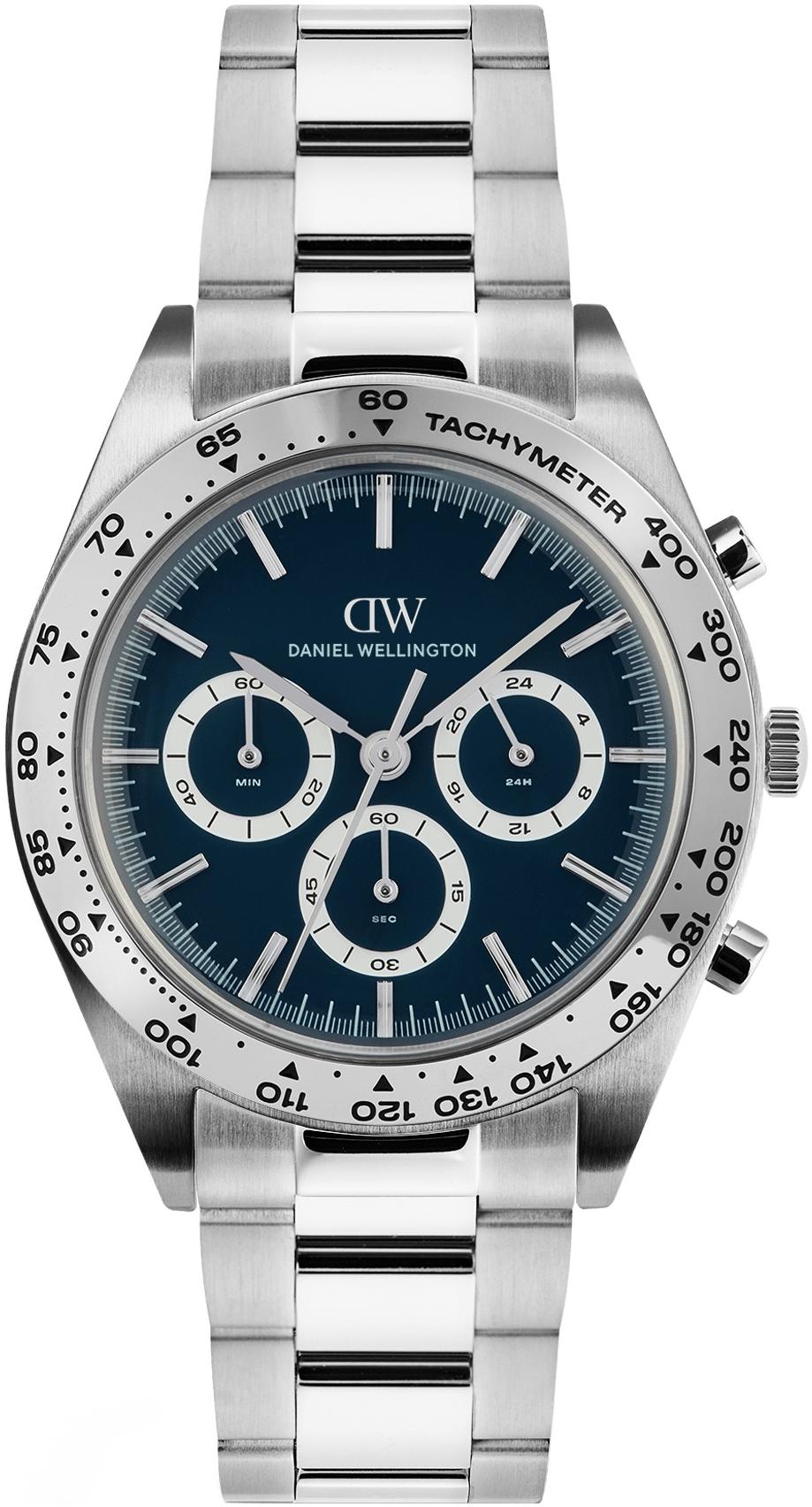 Iconic Tachymeter 3-Link Arctic Silver 42mm Daniel Wellington DW00100949 