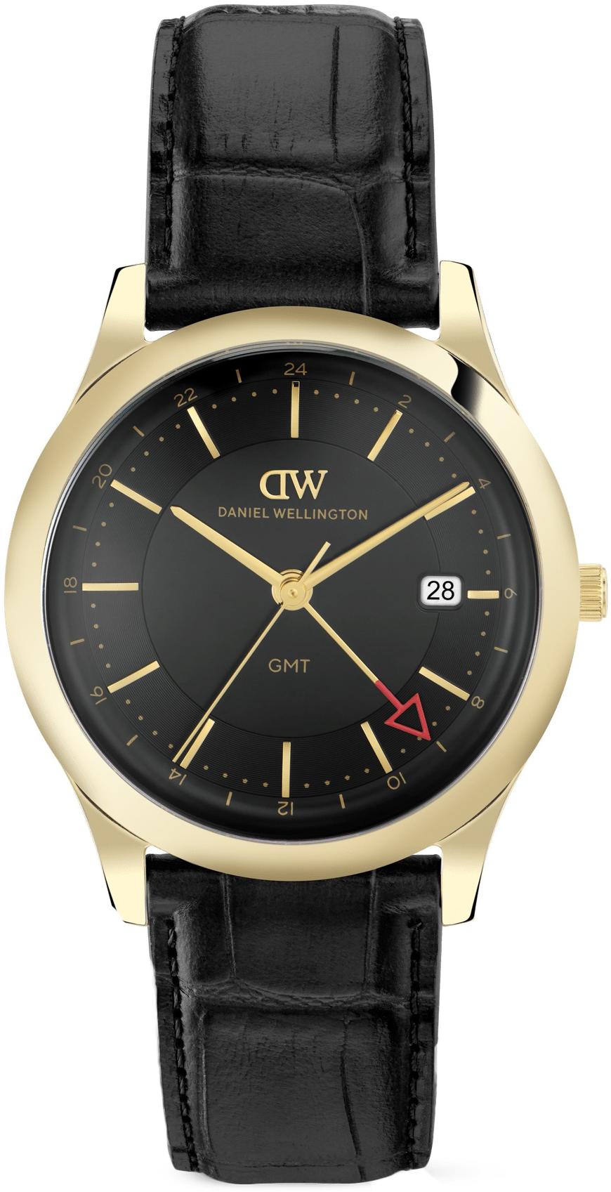 Pathfinder GMT Black-Croc Black Gold 39mm Daniel Wellington DW00100977 