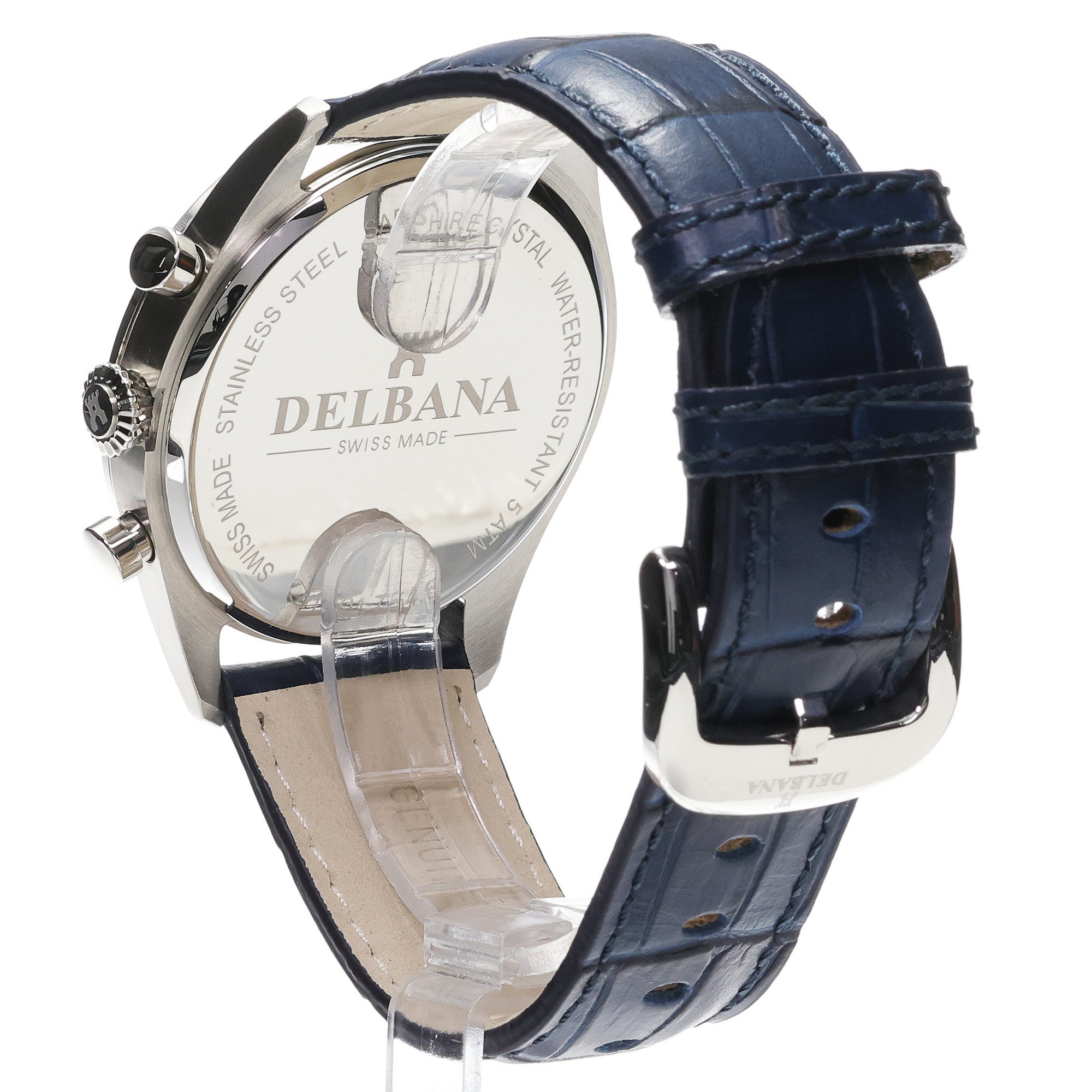 Delbana 416017546042 zegarek srebrny elegancki Fiorentino pasek