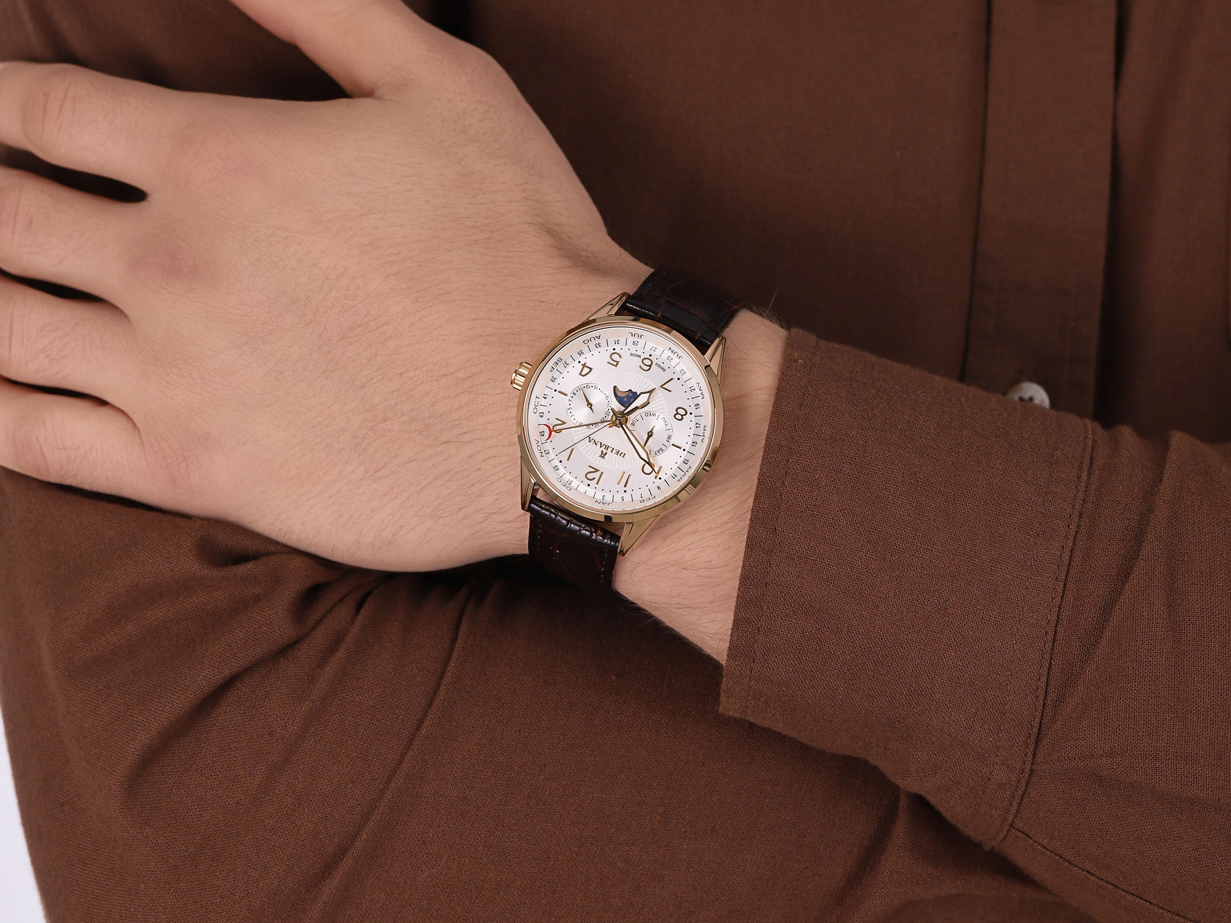 Delbana 42601.646.6.064 męski zegarek Silverstone pasek
