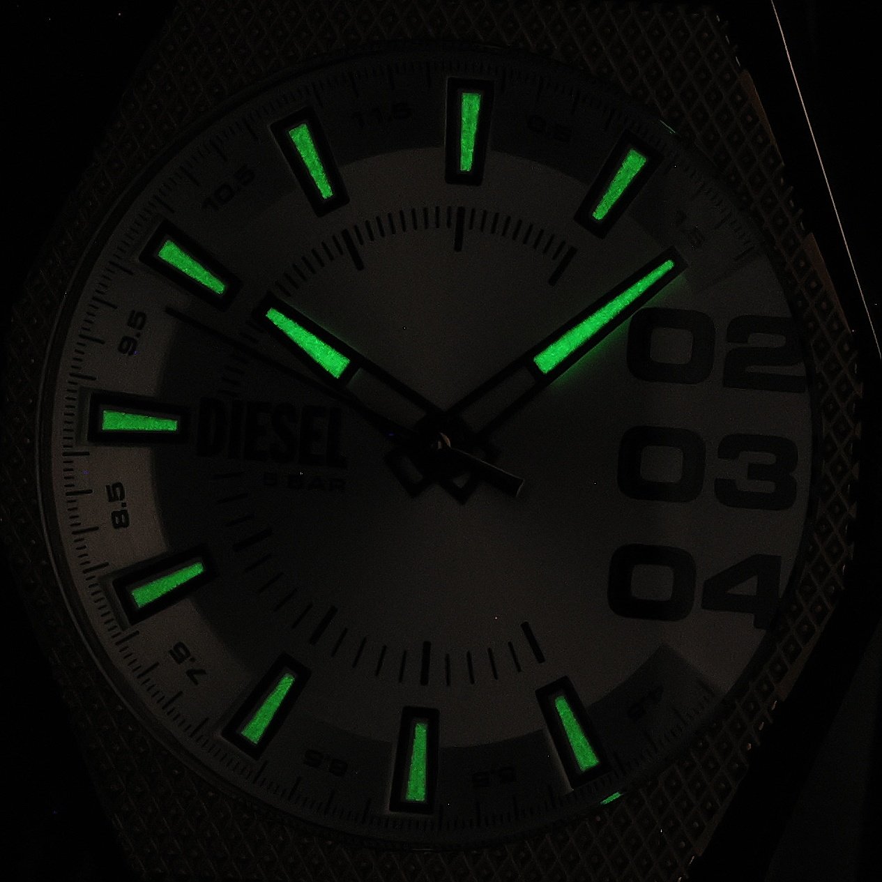 Diesel DZ2219 Black Leather Strap 43mm Męskie fashion-modowy zegarek złoty
