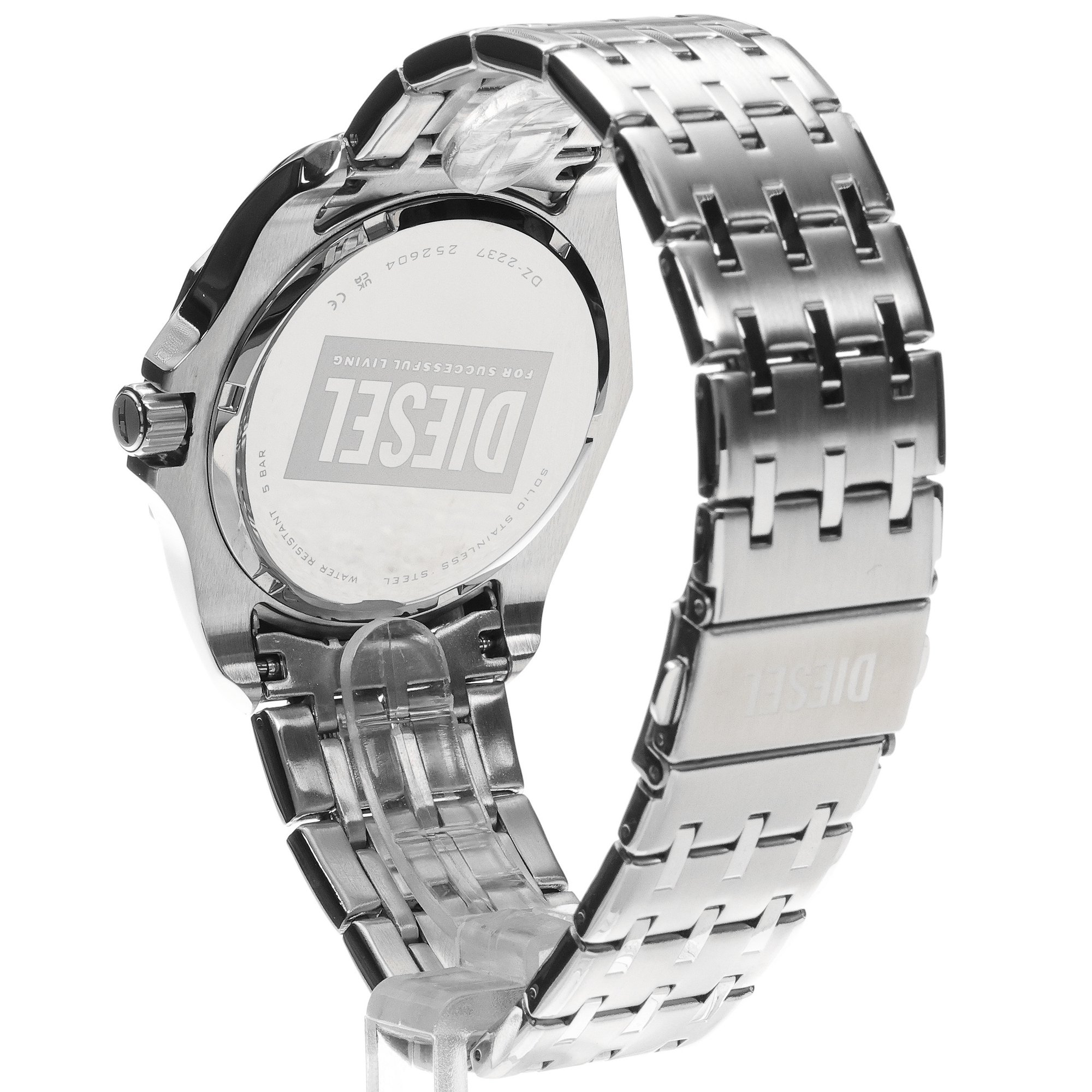 Diesel DZ2237 Stinger Męskie fashion-modowy zegarek srebrny - miniatura 4