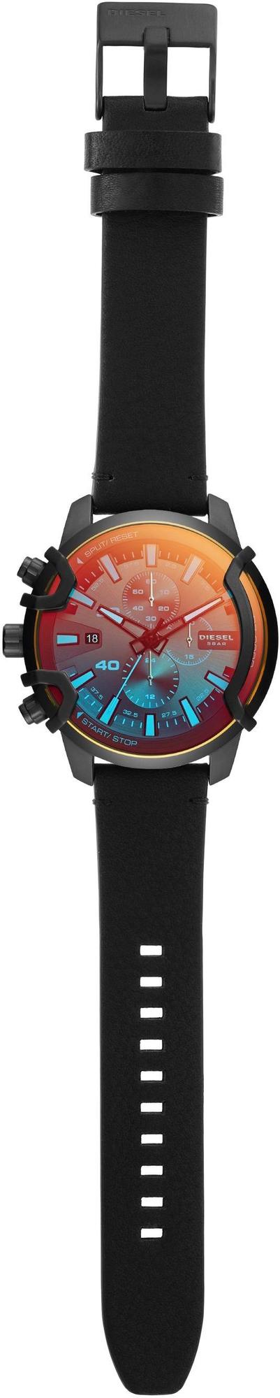 Diesel DZ4519 zegarek czarny sportowy Griffed pasek