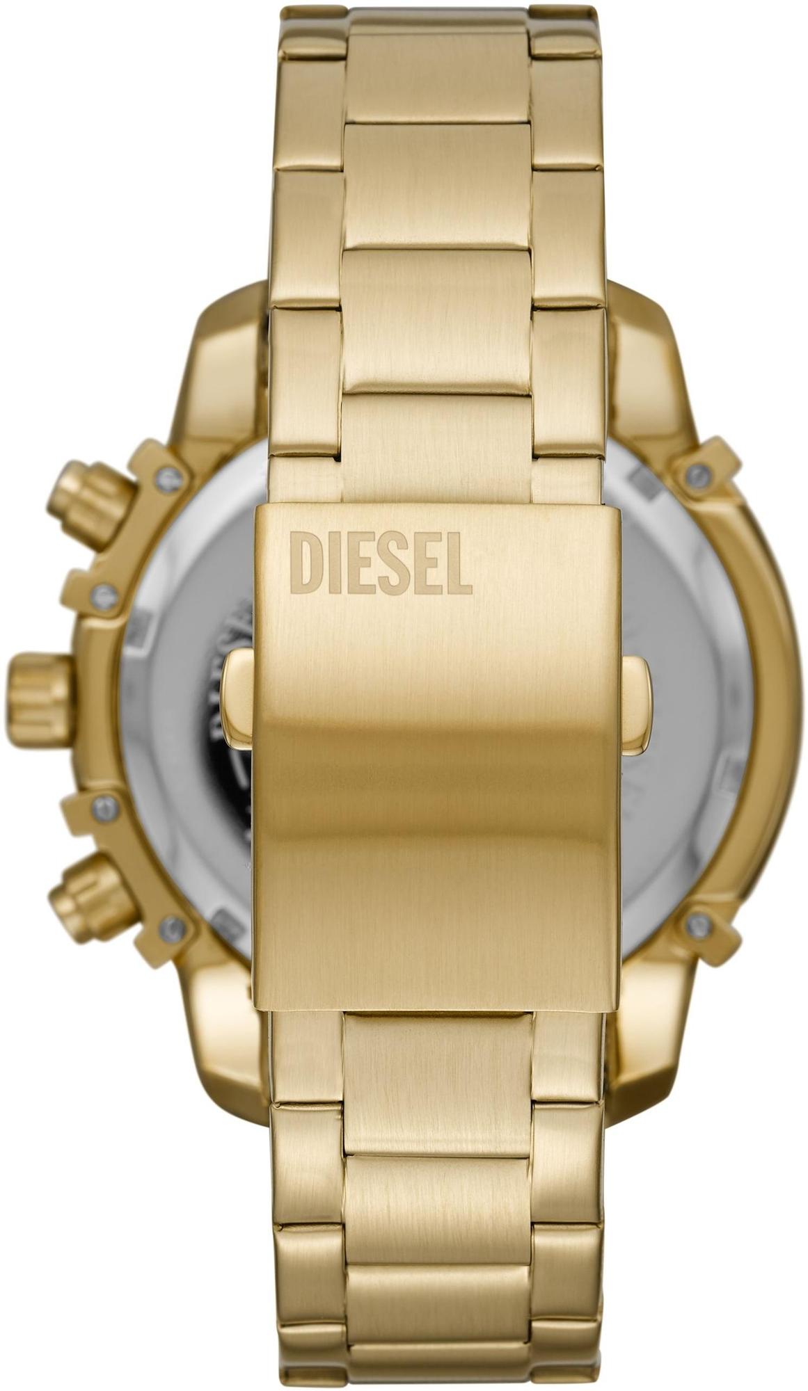 Diesel DZ4522 zegarek złoty sportowy Griffed bransoleta