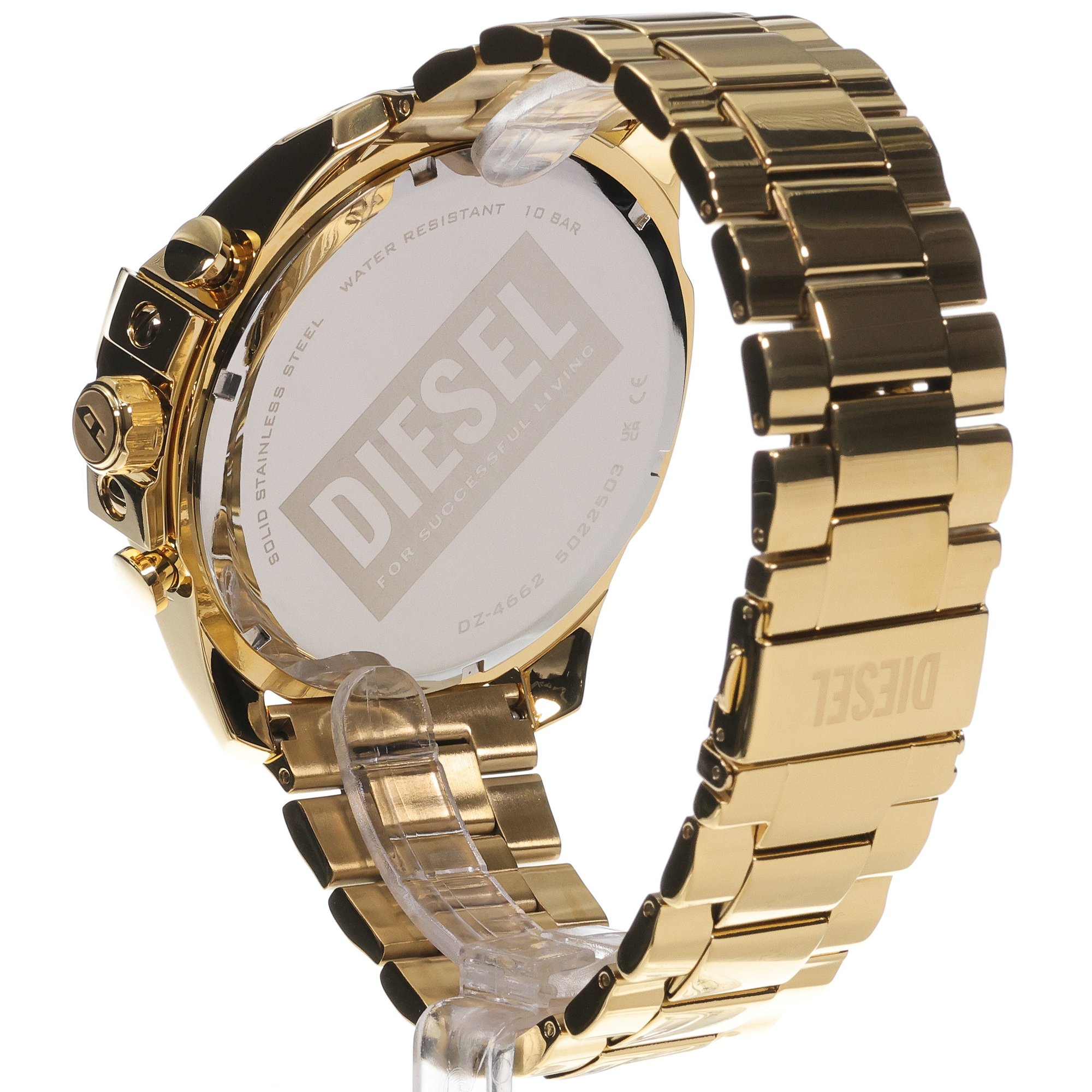 Diesel DZ4662 zegarek złoty fashion-modowy Chief bransoleta