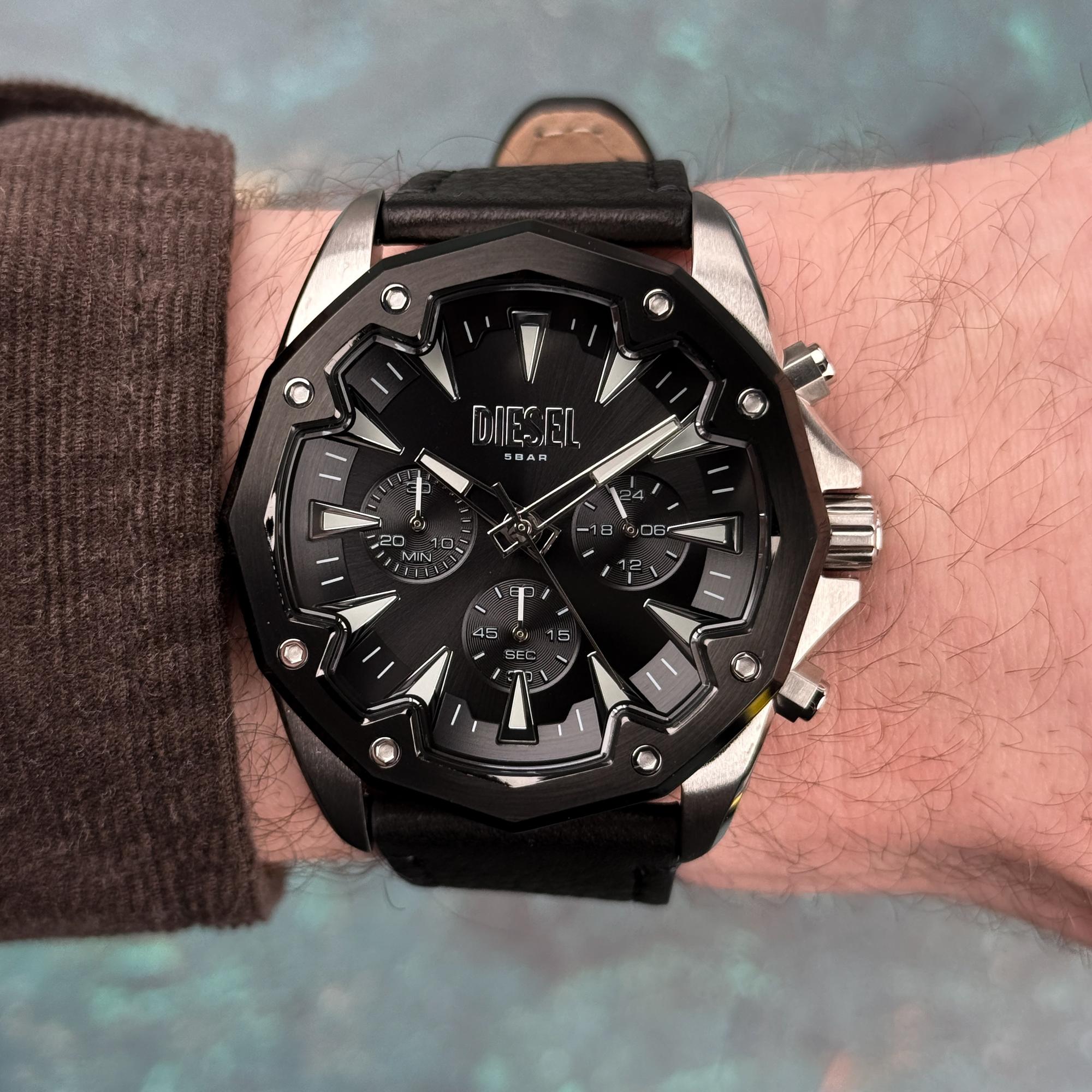 Diesel DZ4710 Stinger Męskie fashion-modowy zegarek srebrny