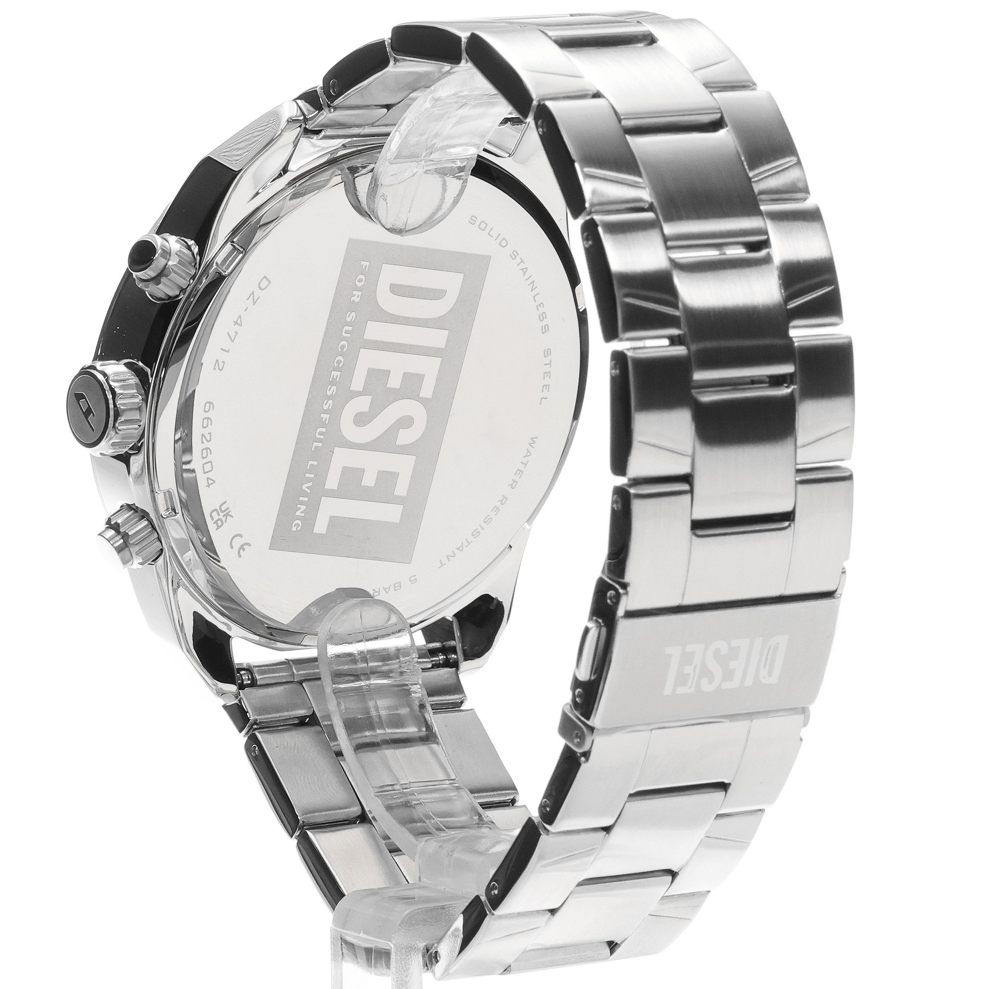 Diesel DZ4712 Spiked Spiked fashion-modowy zegarek srebrny