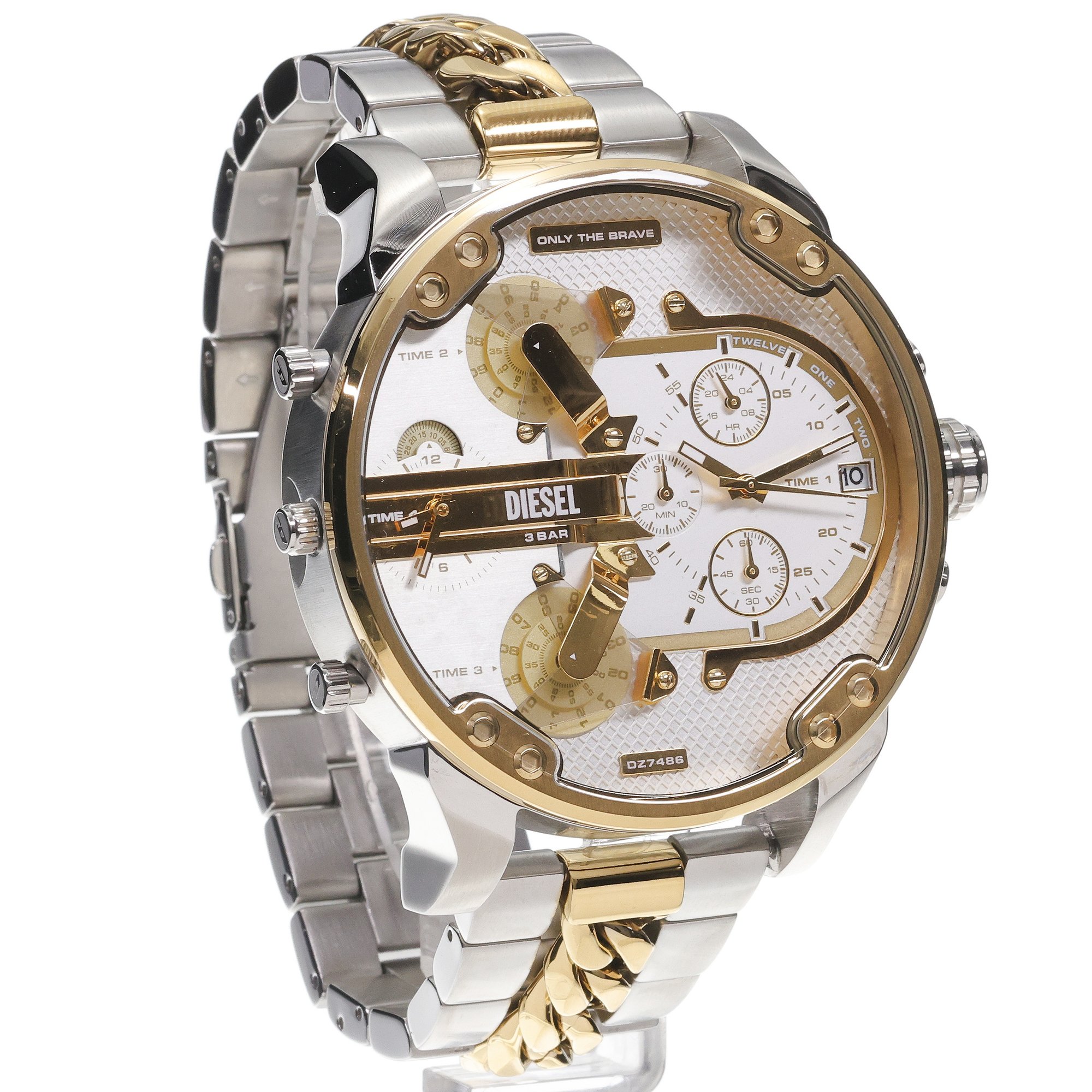 Diesel DZ7486 zegarek srebrny fashion-modowy Męskie bransoleta - miniatura 3