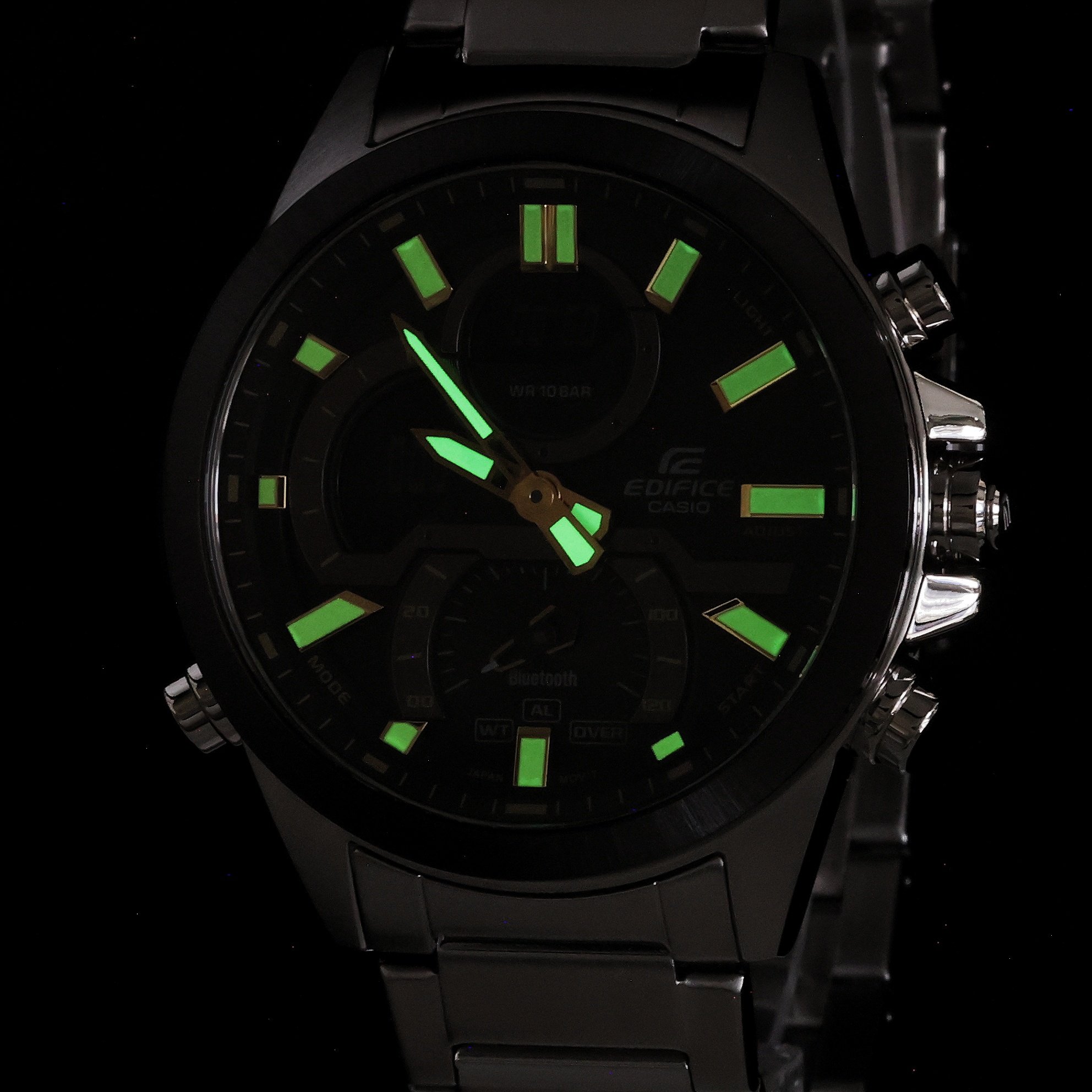 EDIFICE ECB-30DB-1A9EF zegarek srebrny sportowy EDIFICE Premium bransoleta