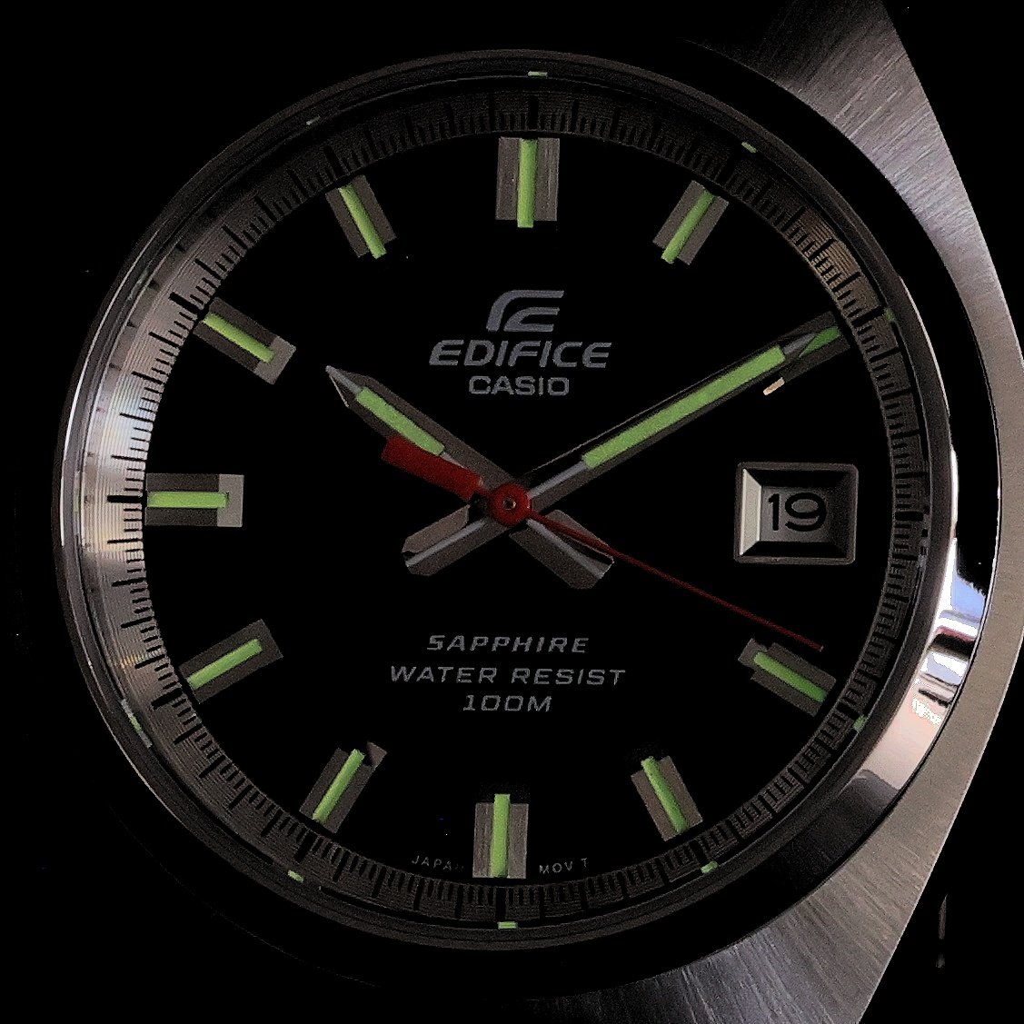 EDIFICE EFB-109D-1AVEF zegarek srebrny klasyczny Edifice bransoleta