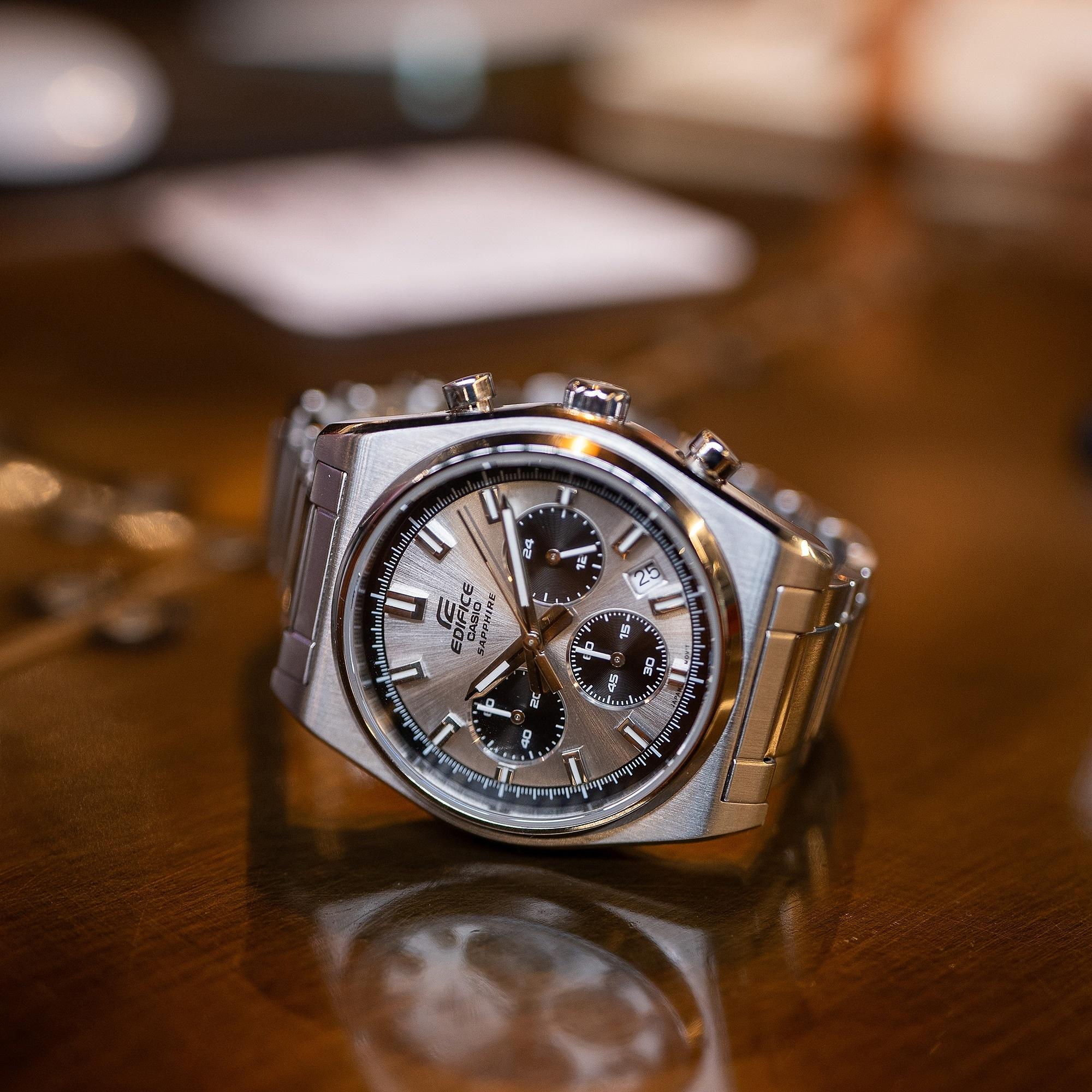 EDIFICE EFB-730D-7AVUEF zegarek męski Edifice srebrny