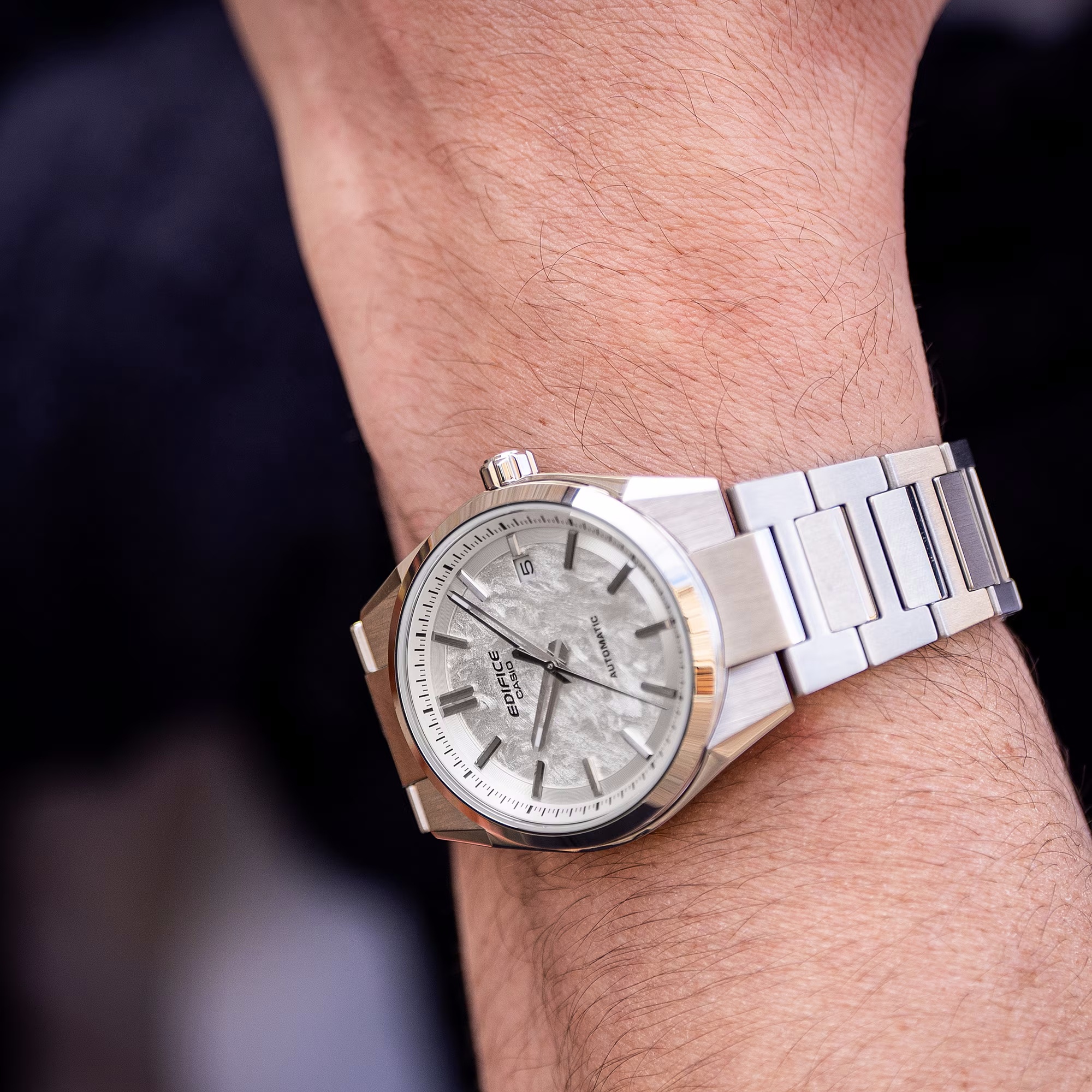 EDIFICE EFK-110D-7AER Automatic Edifice sportowy zegarek srebrny - miniatura 13