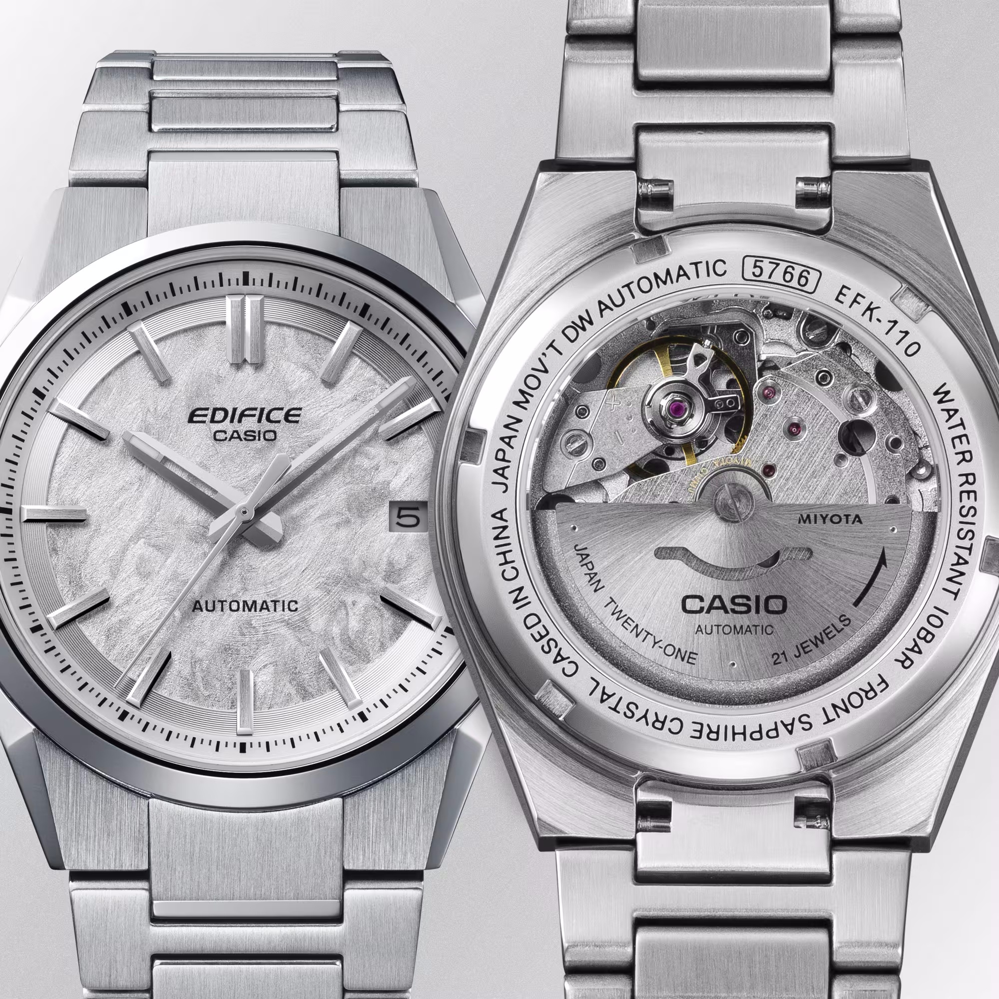 EDIFICE EFK-110D-7AER zegarek srebrny sportowy Edifice bransoleta - miniatura 9