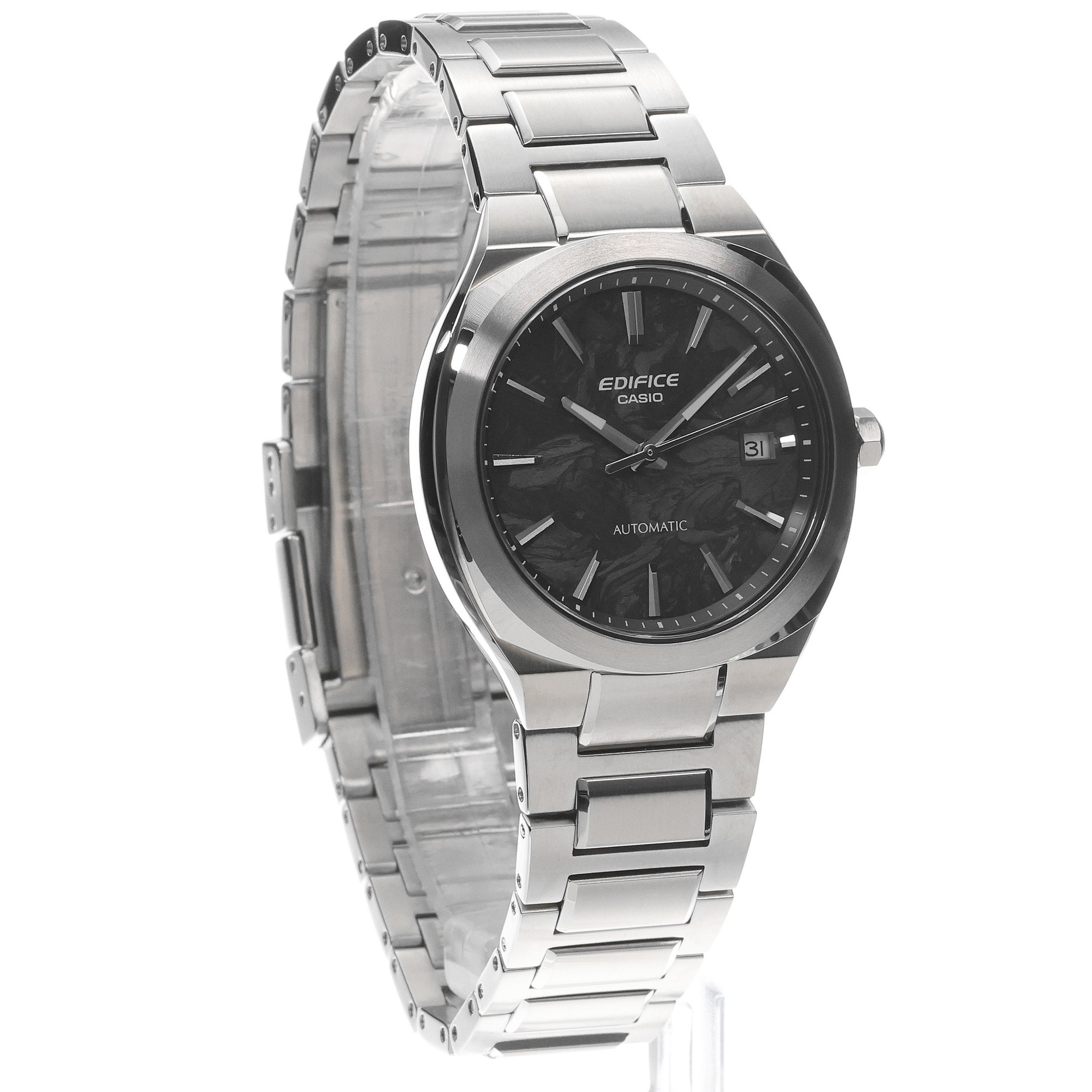 EDIFICE EFK-200CD-1AER Automatic Carbon Dial 38 mm Edifice klasyczny zegarek srebrny - miniatura 3