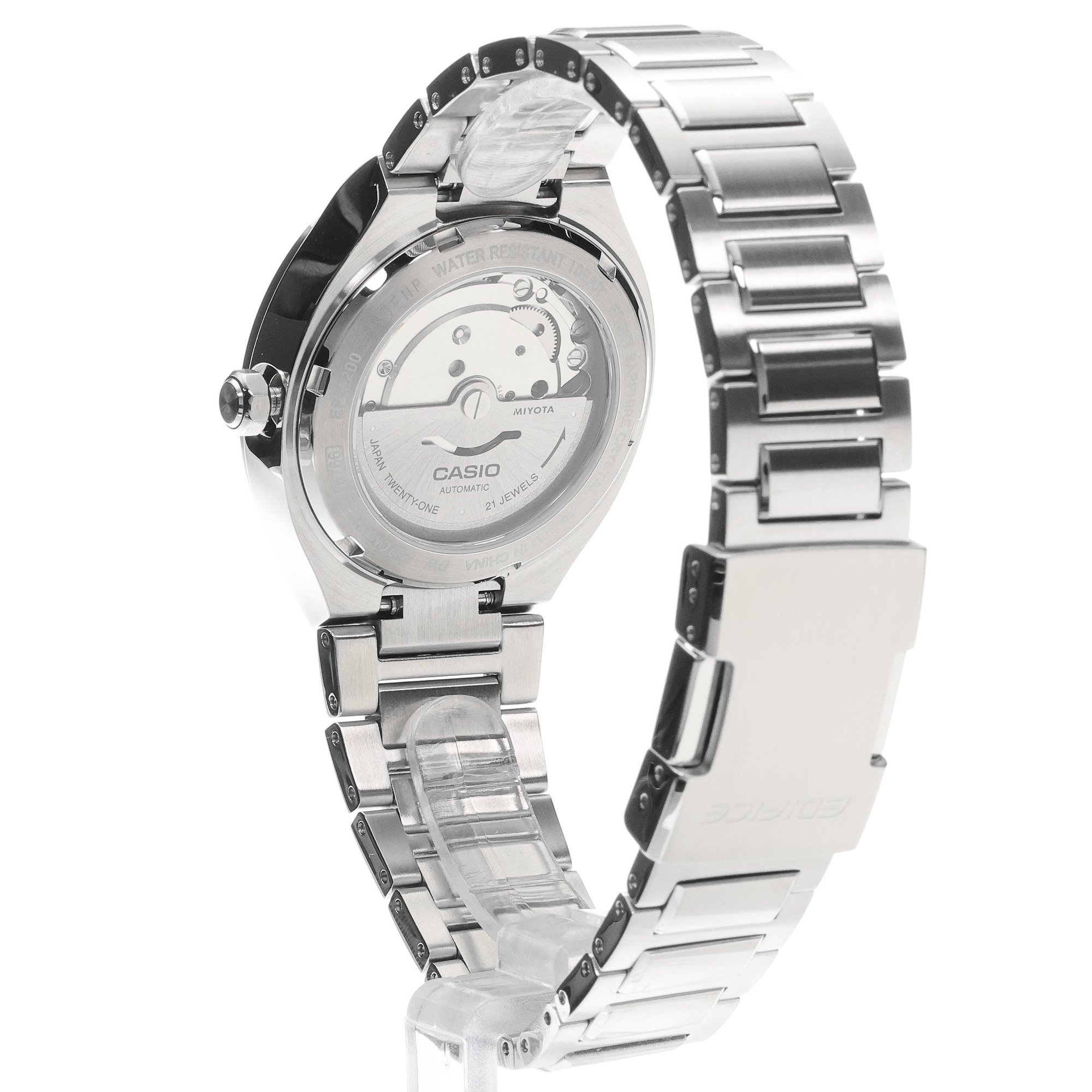 EDIFICE EFK-200D-4AER Edifice Automatic Electroformed Textured Red Dial 38 mm zegarek męski klasyczny szafirowe