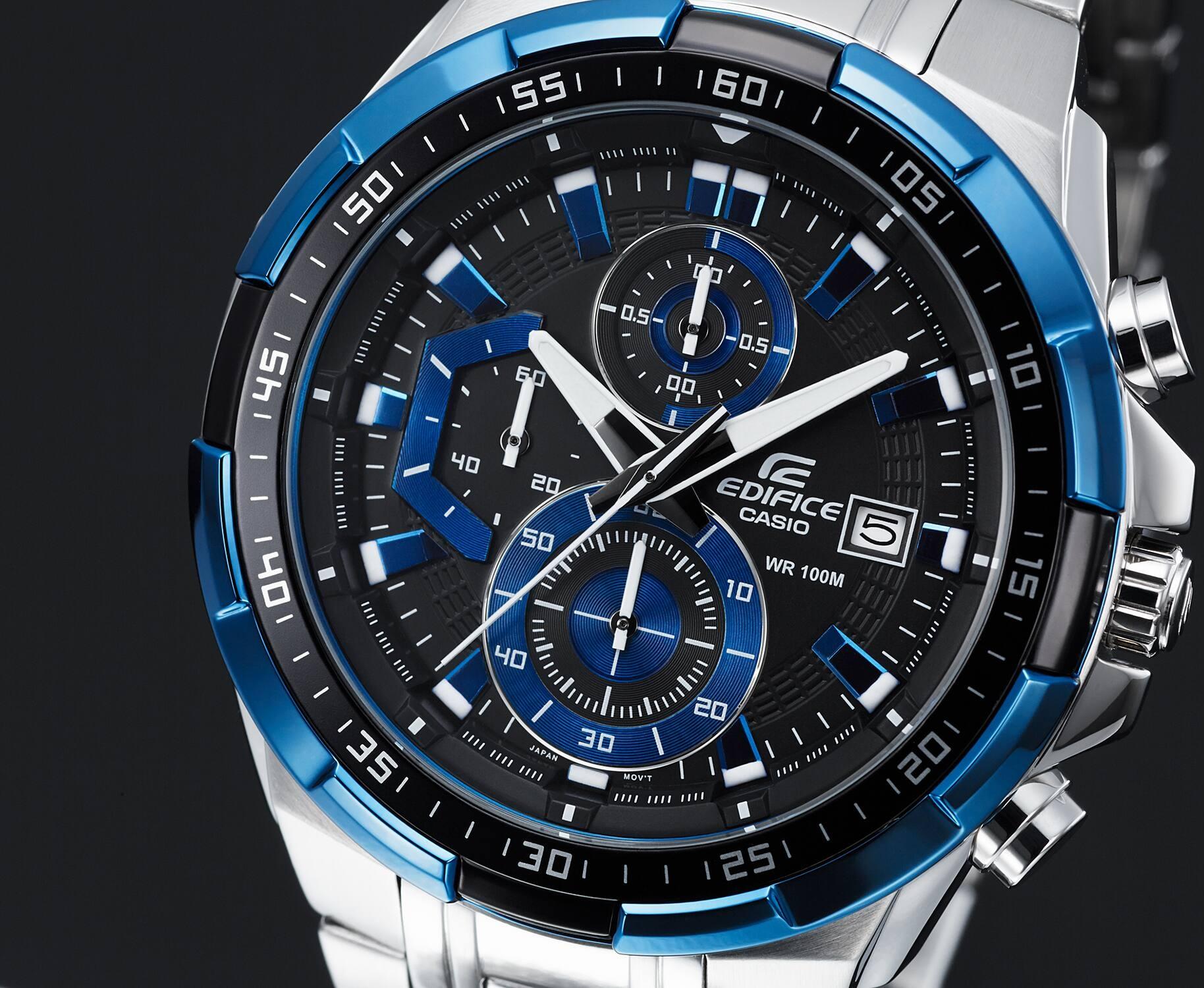 EDIFICE EFR-539D-1A2VUEF zegarek srebrny klasyczny EDIFICE Momentum bransoleta - miniatura 4