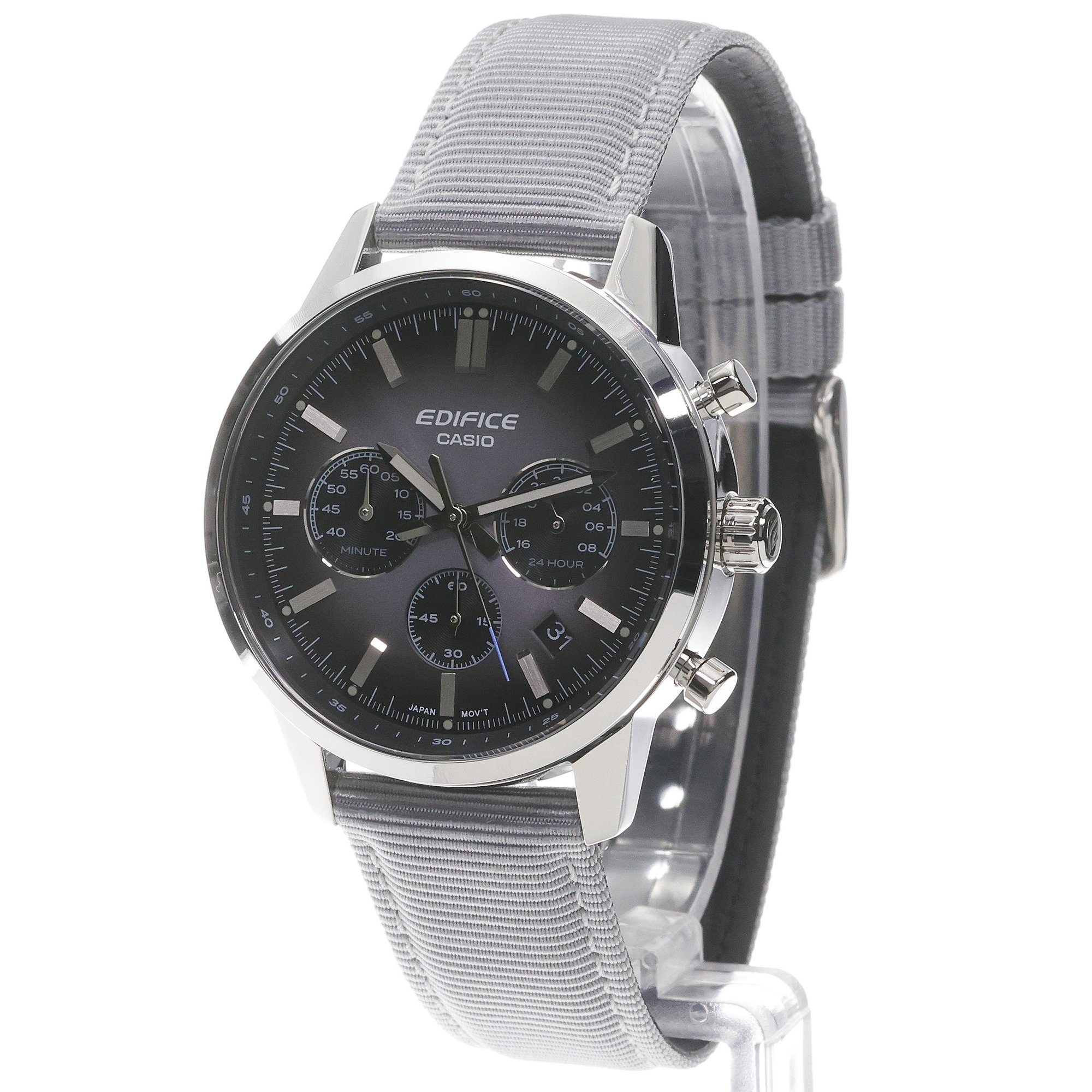 EDIFICE EFR-575C-8AEF zegarek srebrny sportowy Edifice pasek - miniatura 2