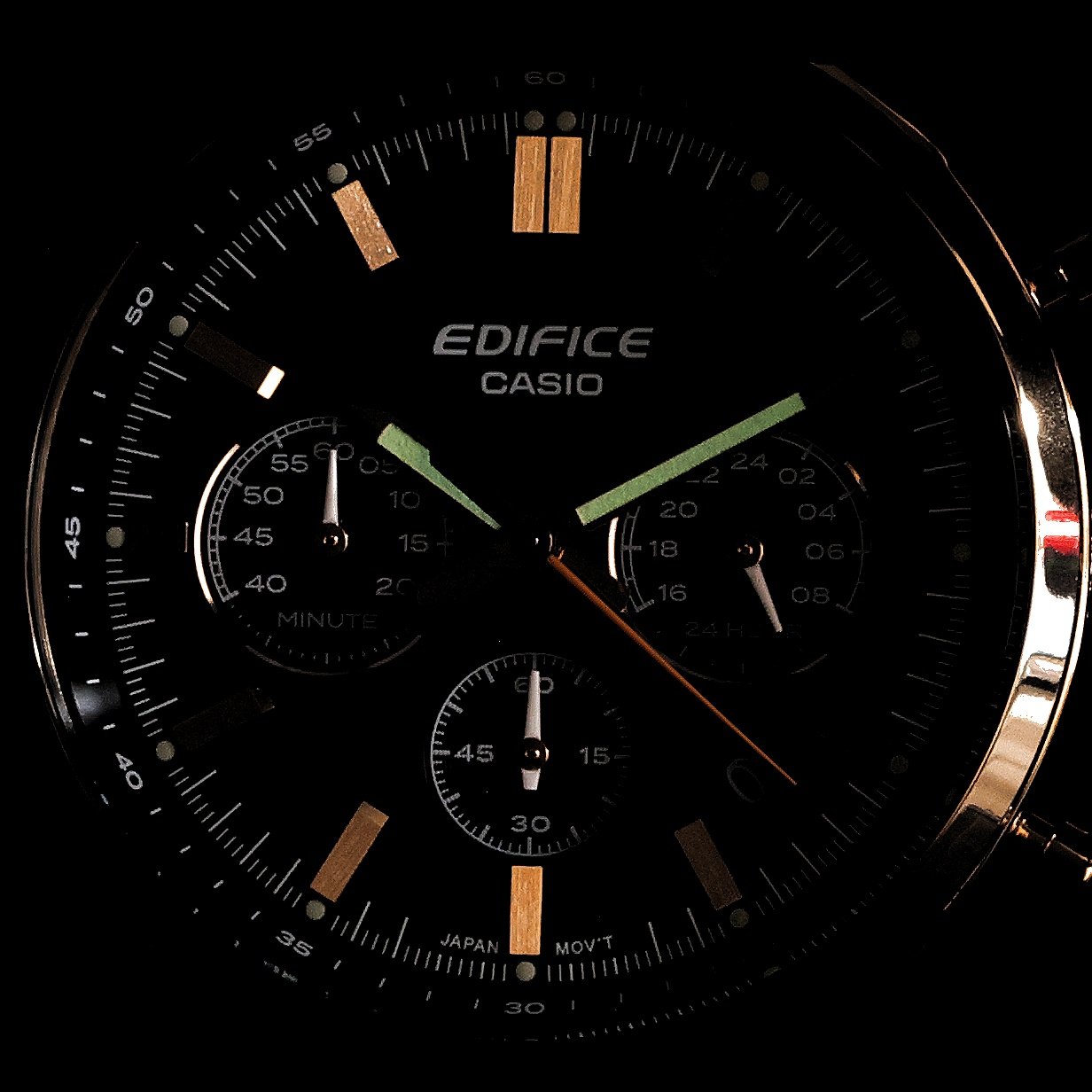 EDIFICE EFR-575CL-3AEF zegarek złoty sportowy Edifice pasek