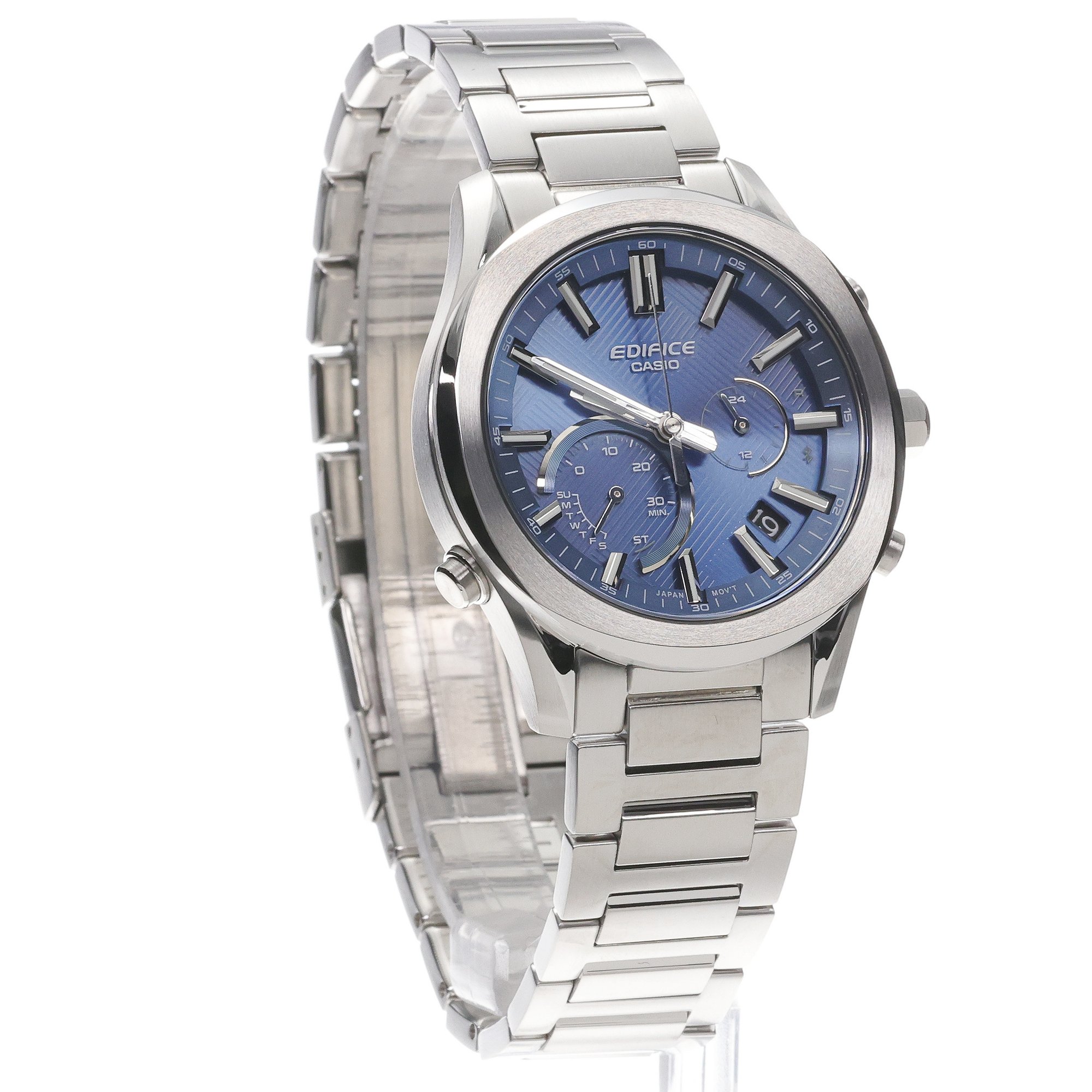 EDIFICE EQB-1300D-2AEF zegarek męski EDIFICE Momentum srebrny