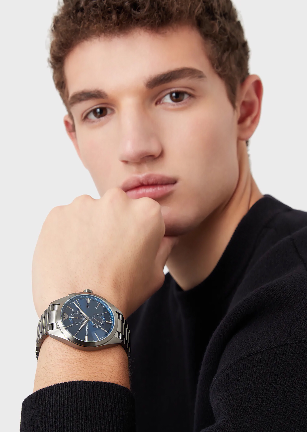 Emporio Armani AR11481 zegarek szary fashion-modowy Claudio bransoleta - miniatura 5