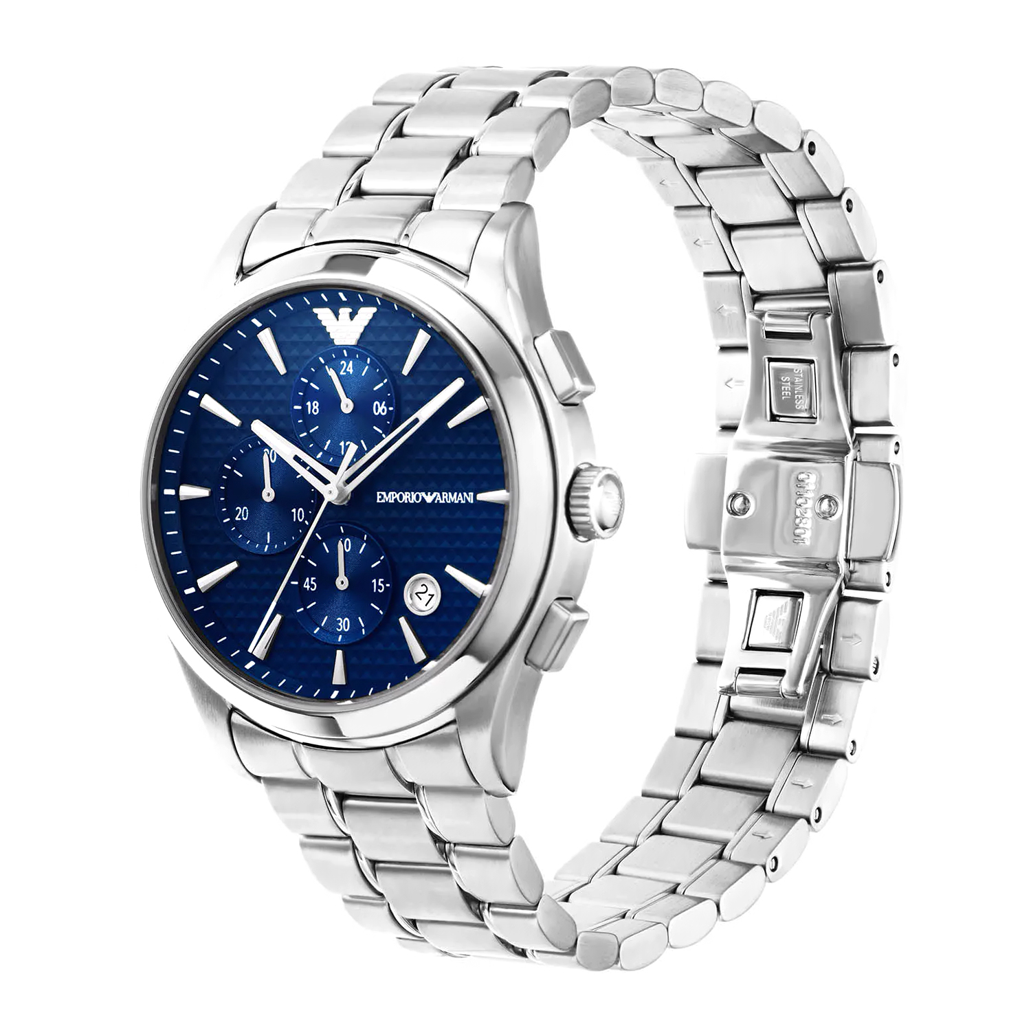 Emporio Armani AR11528 zegarek srebrny sportowy Paolo bransoleta - miniatura 3