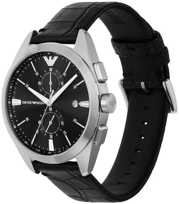 Emporio Armani AR11542 zegarek srebrny fashion-modowy Claudio pasek - miniatura 4