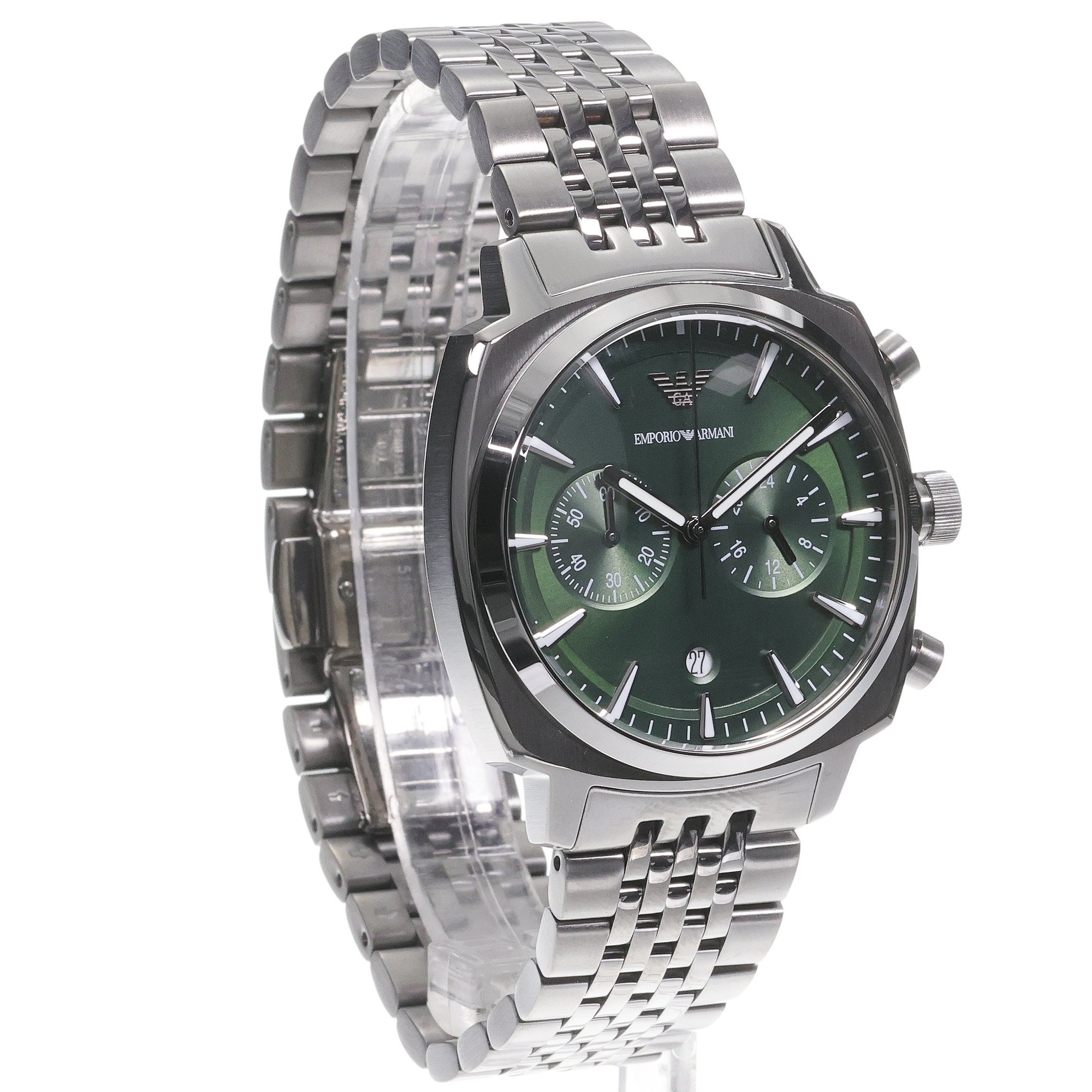 Emporio Armani AR11689 zegarek szary klasyczny Classics bransoleta - miniatura 3