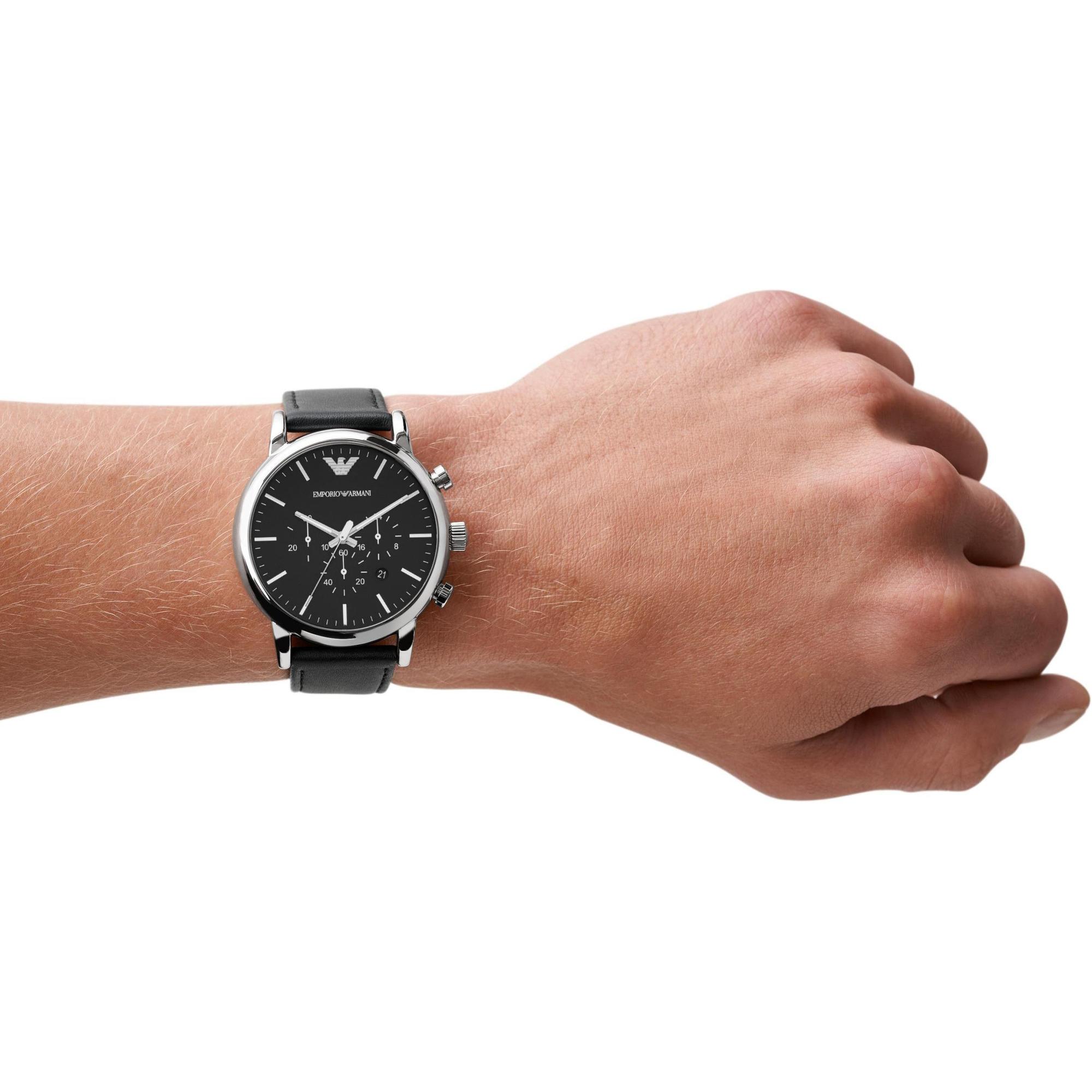 Emporio Armani AR1828 LUIGI Sports and Fashion klasyczny zegarek srebrny - miniatura 10