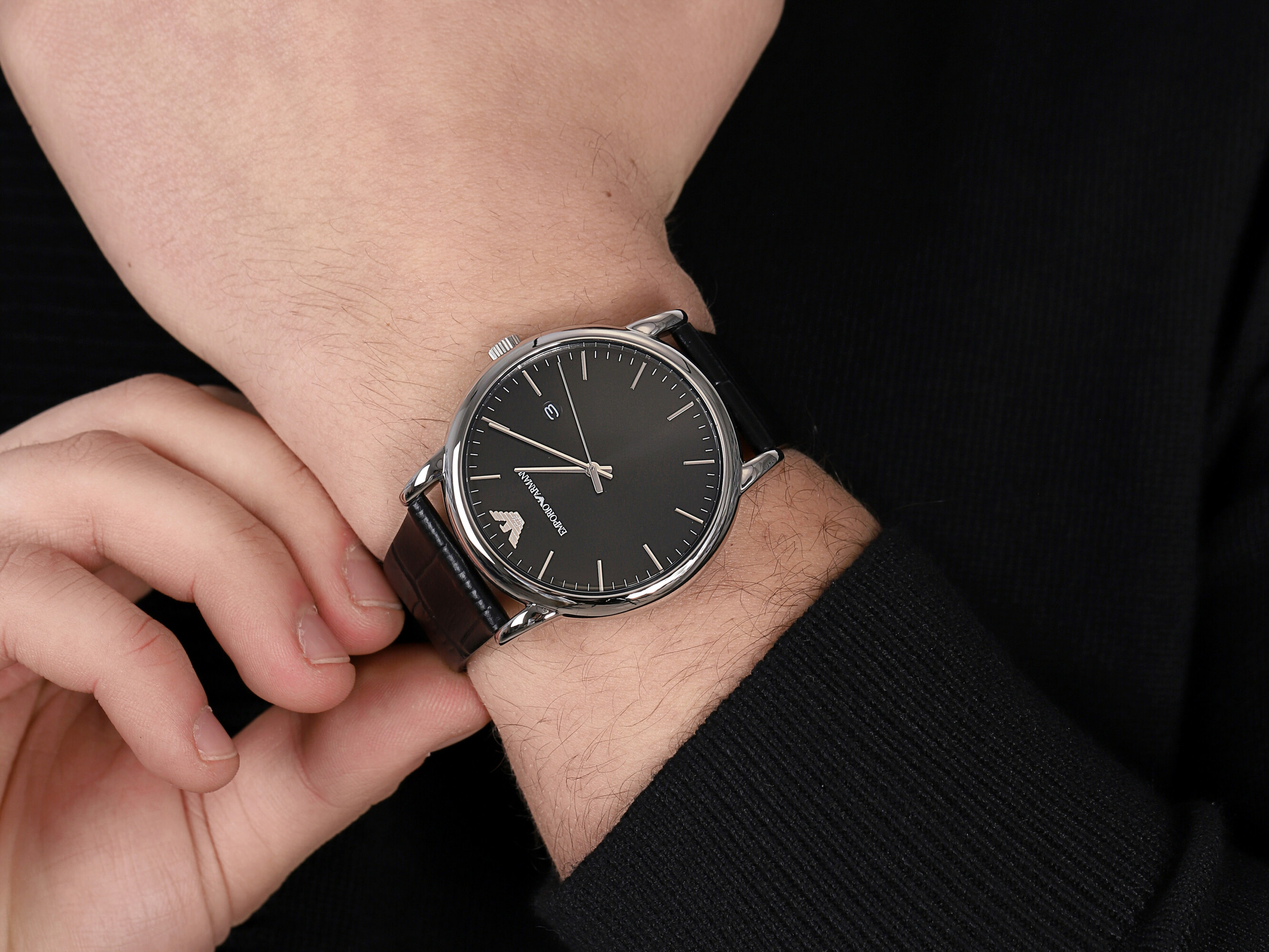 Emporio Armani AR2500 męski zegarek Classics pasek - miniatura 2