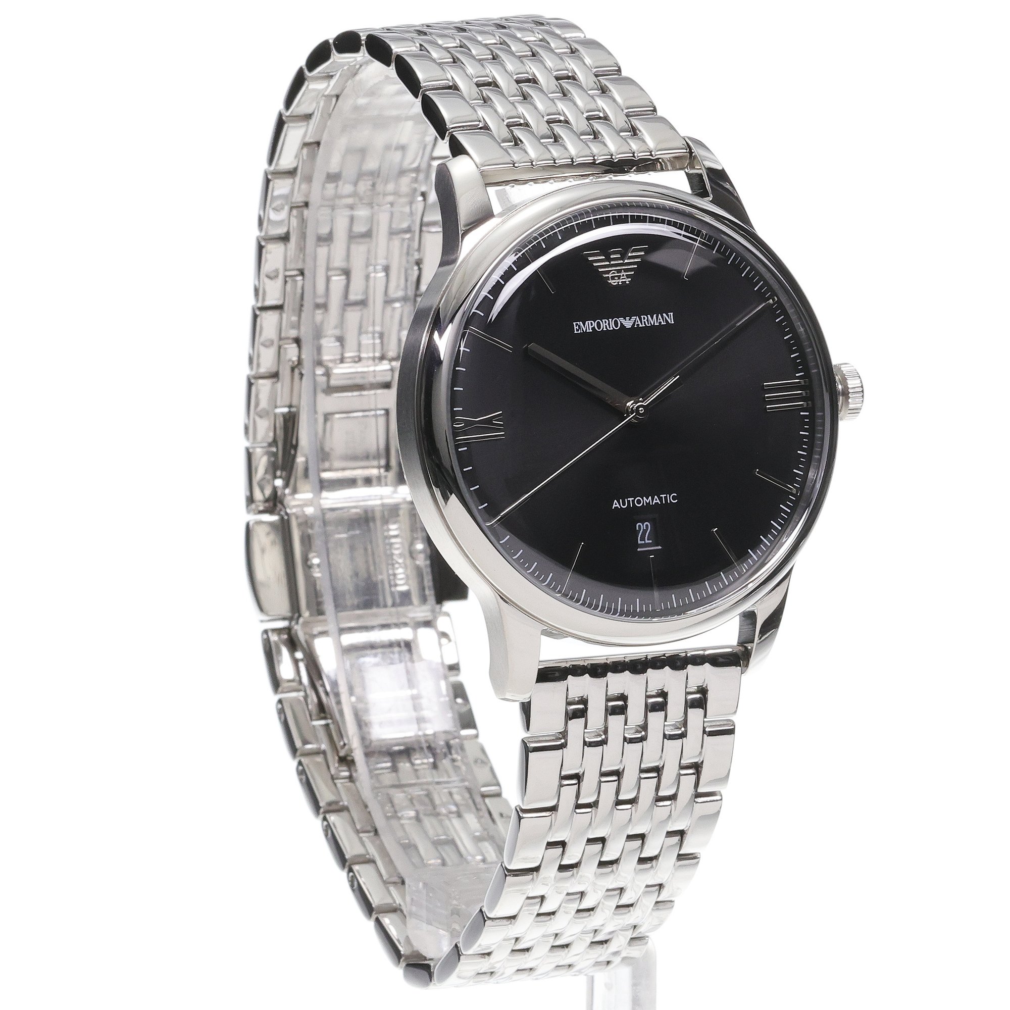 Emporio Armani AR60081 zegarek srebrny klasyczny Minimalist bransoleta - miniatura 3