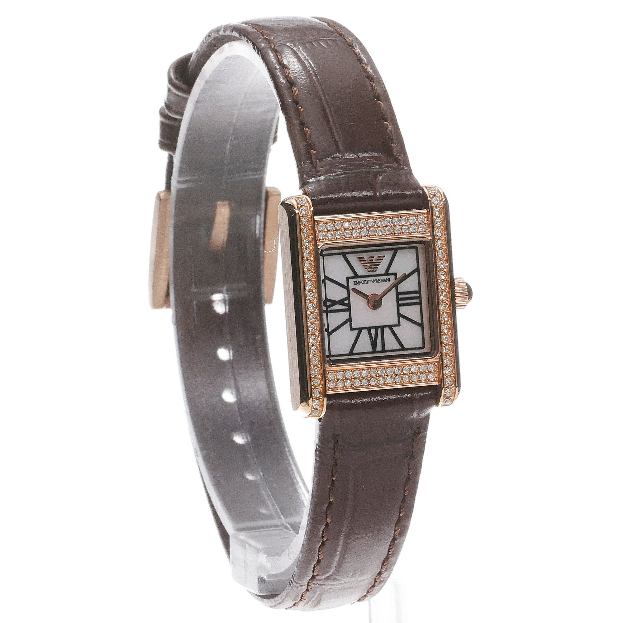 Emporio Armani AR80083SET Genni Ladies fashion-modowy zegarek różowe złoto - miniatura 3