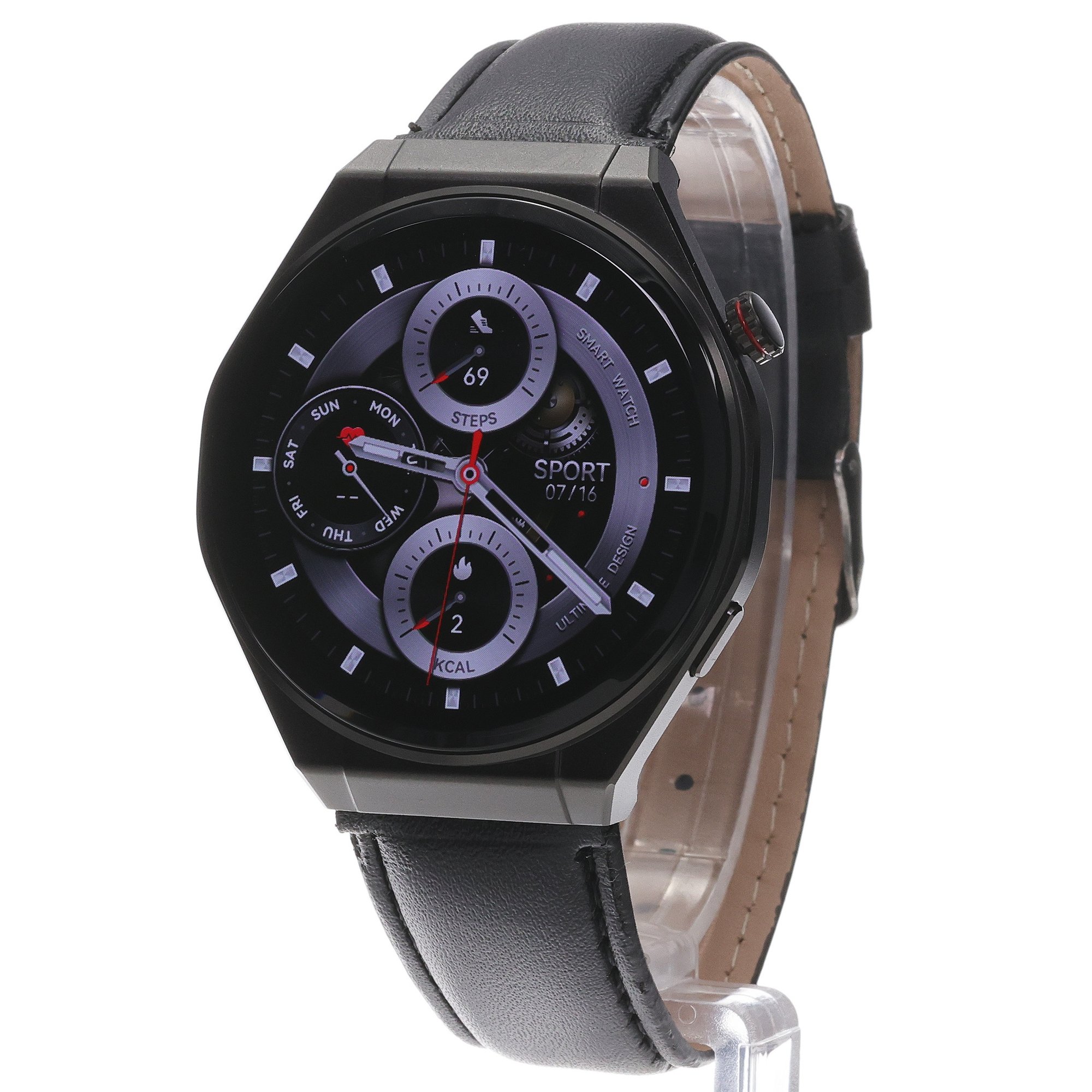 Enter SLMHK514334 Smart Slim Czarny na Skórzanym Pasku Enter Smart zegarek czarny