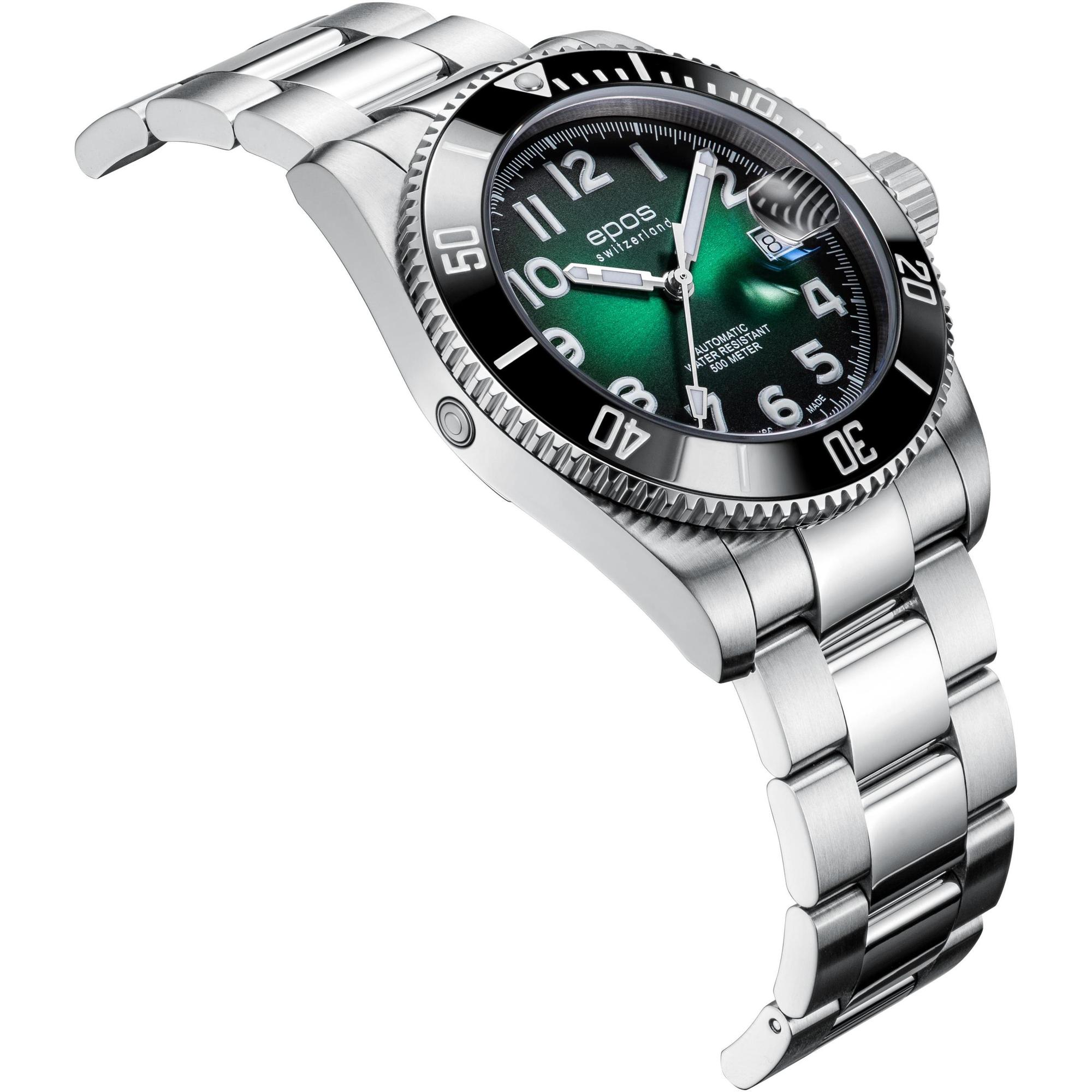 Epos 3504131803390 Sportive 3504 Diver Titanium Sportive klasyczny zegarek szary