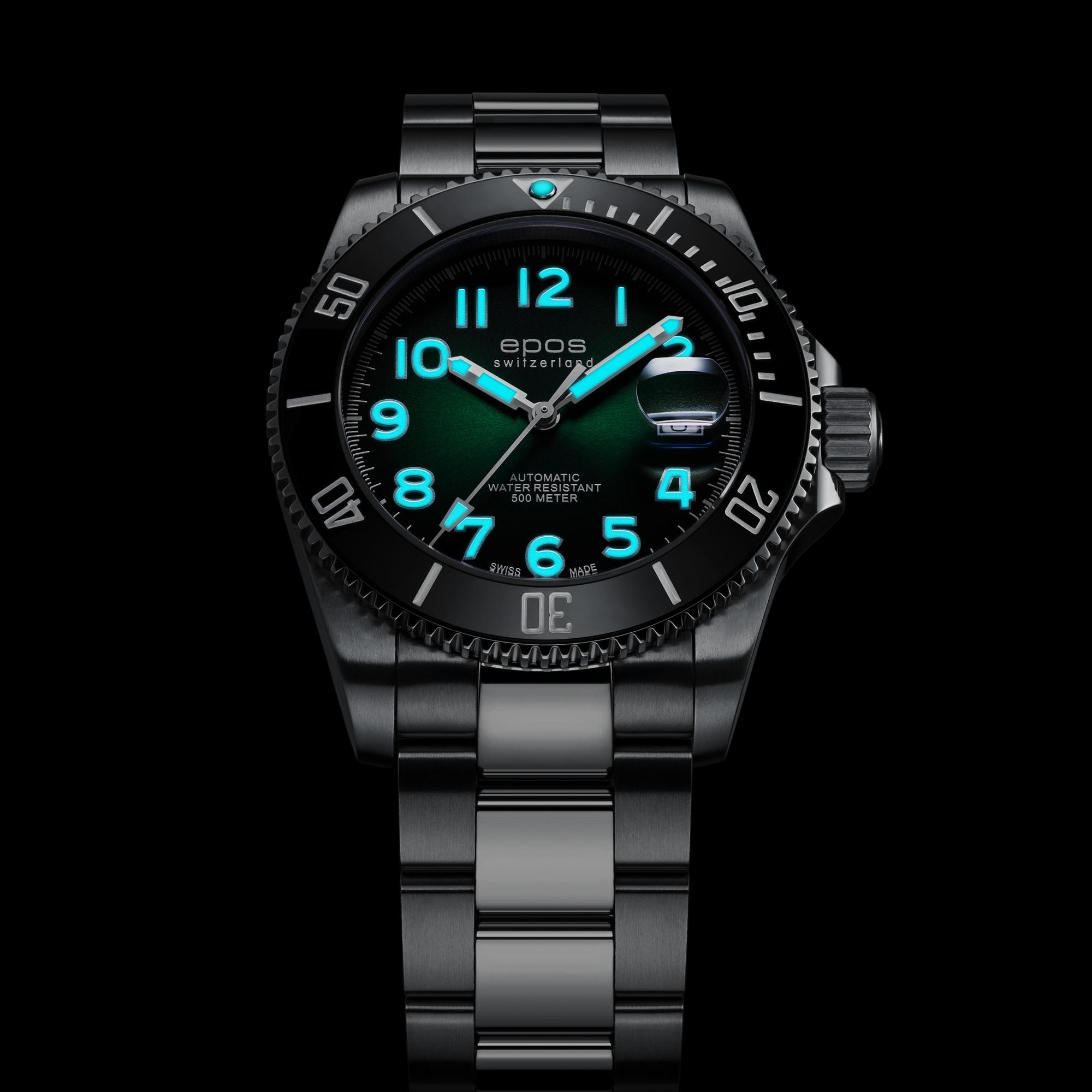 Epos 3504131803390 Sportive Sportive 3504 Diver Titanium zegarek męski klasyczny szafirowe
