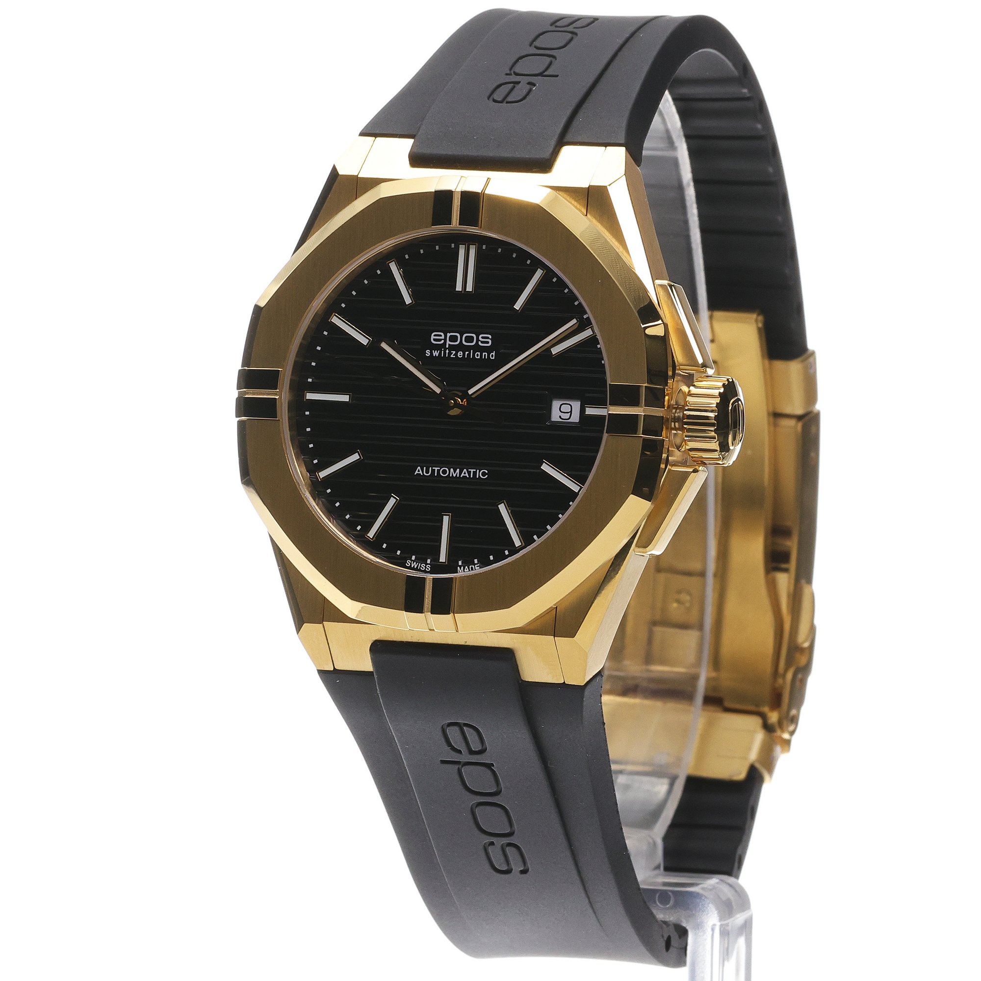 Epos 3506132221555 zegarek złoty elegancki Sportive pasek - miniatura 2