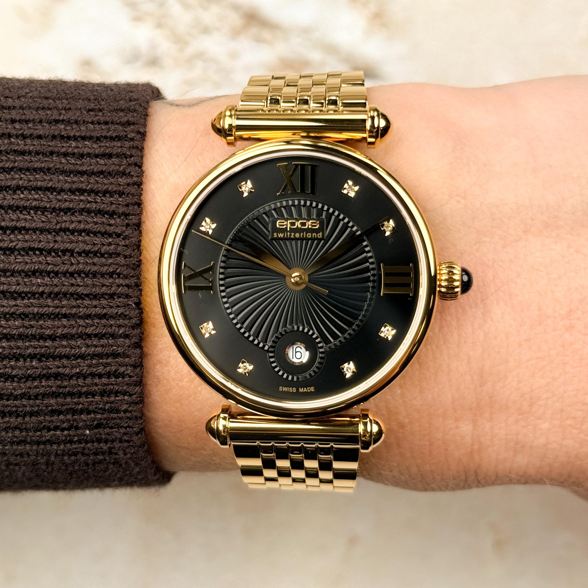 Epos 8000700229537 zegarek złoty elegancki Ladies bransoleta - miniatura 5