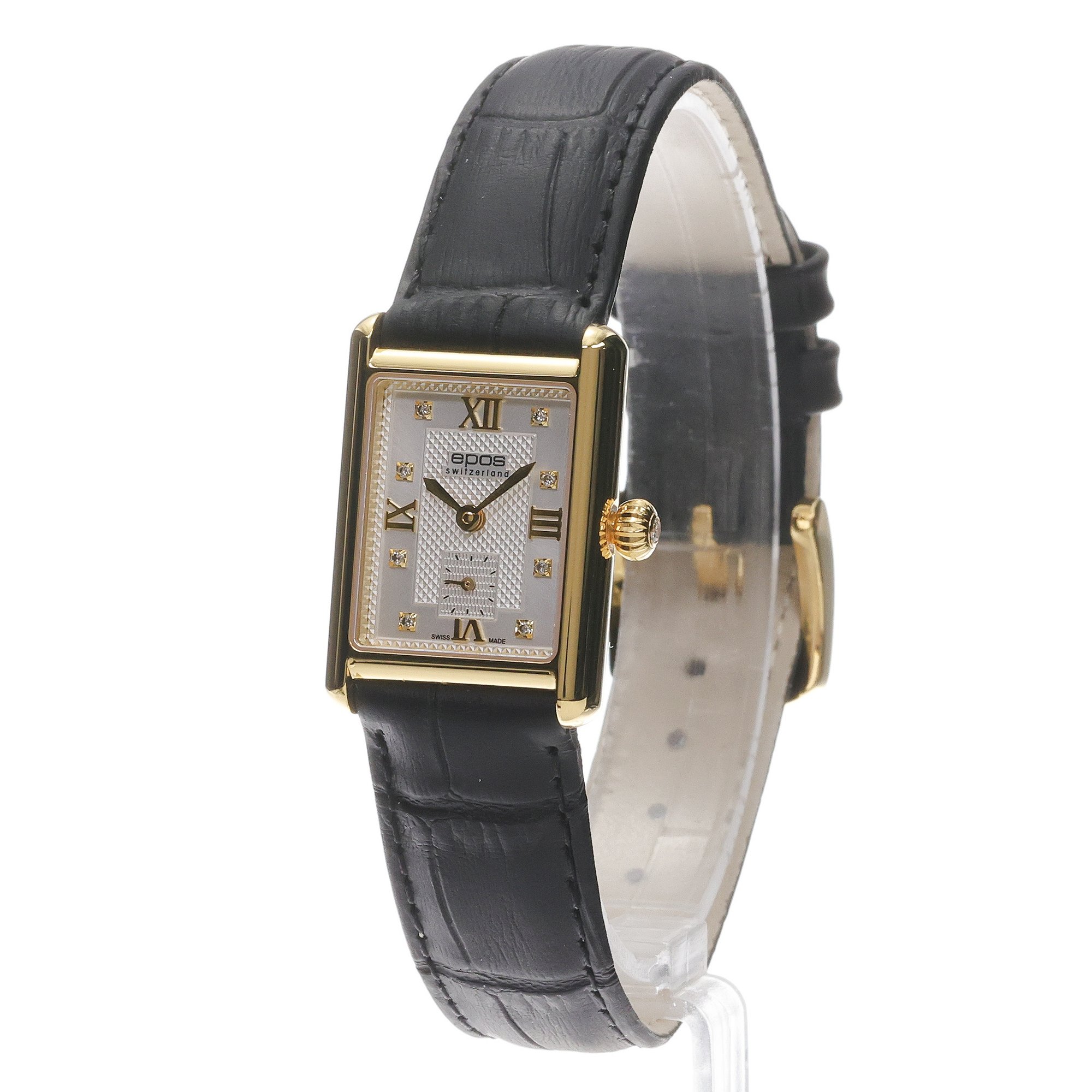 Epos 8002702228015 zegarek złoty klasyczny Ladies pasek