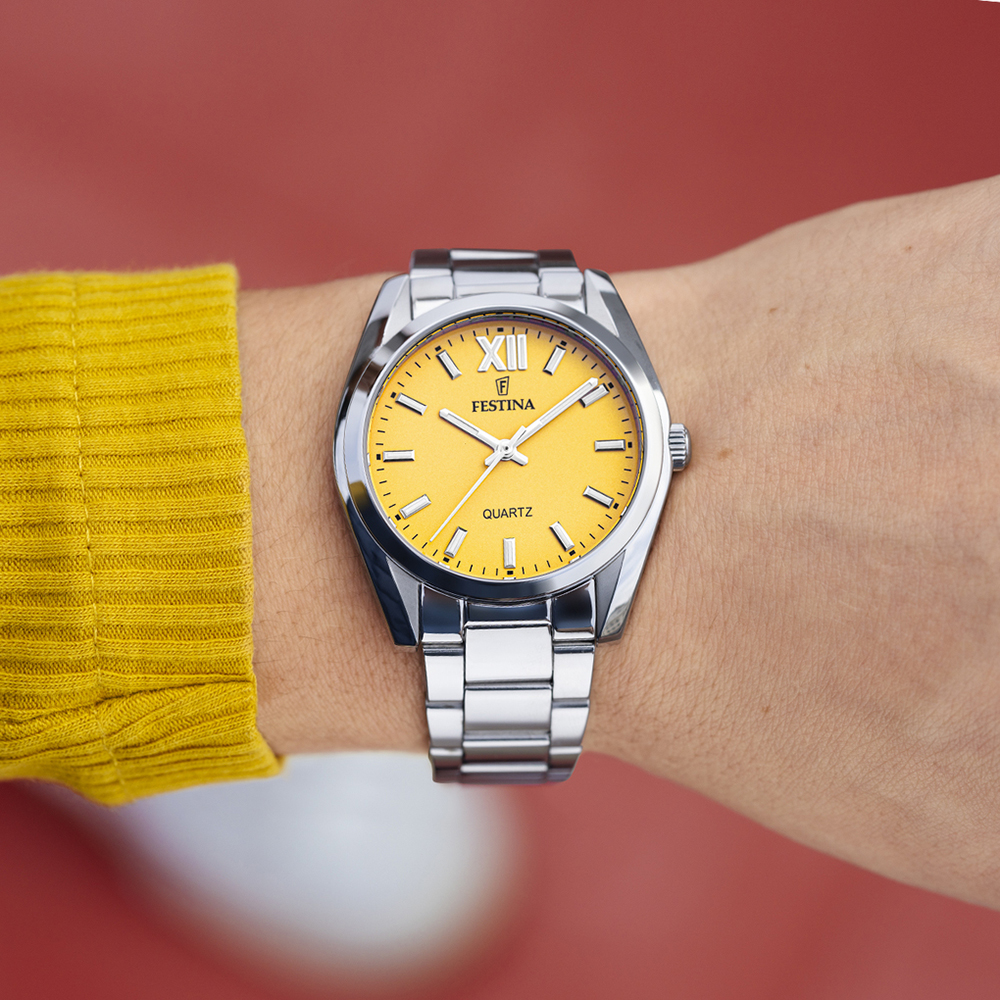 F20622-G damski zegarek Boyfriend bransoleta