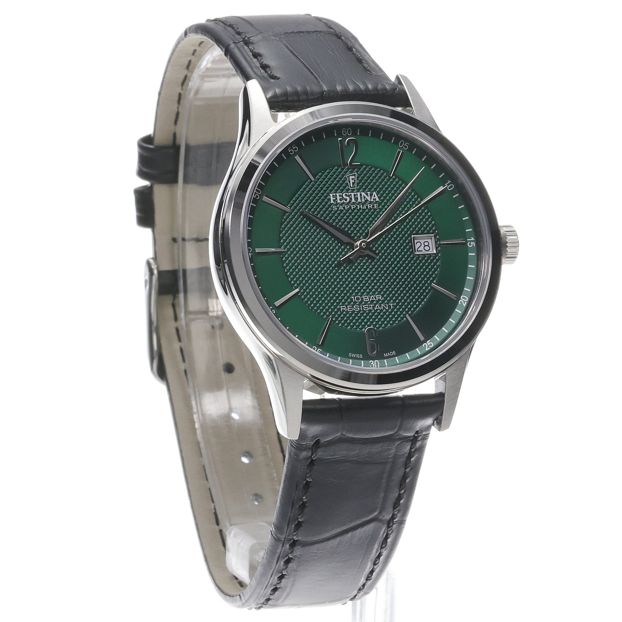 Festina F20007-7 zegarek srebrny klasyczny Classic pasek - miniatura 5