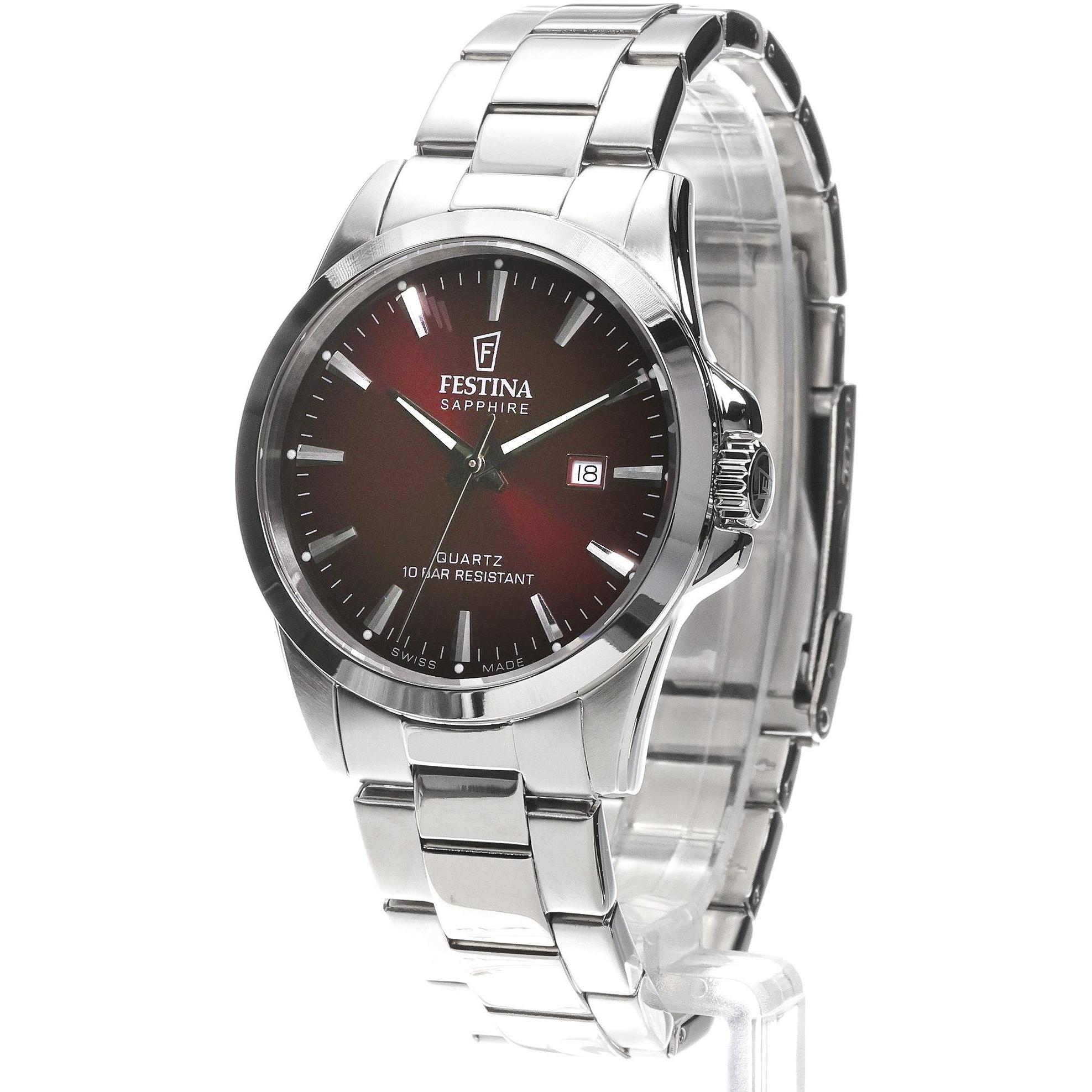 Festina F20024-7 Classic Classic zegarek męski klasyczny szafirowe
