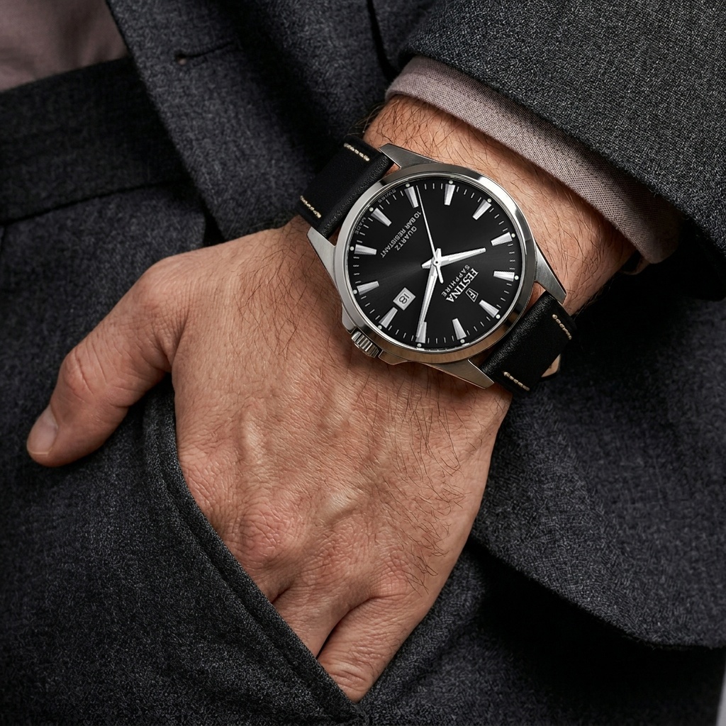 Festina F20025-4 męski zegarek Swiss Made pasek - miniatura 3