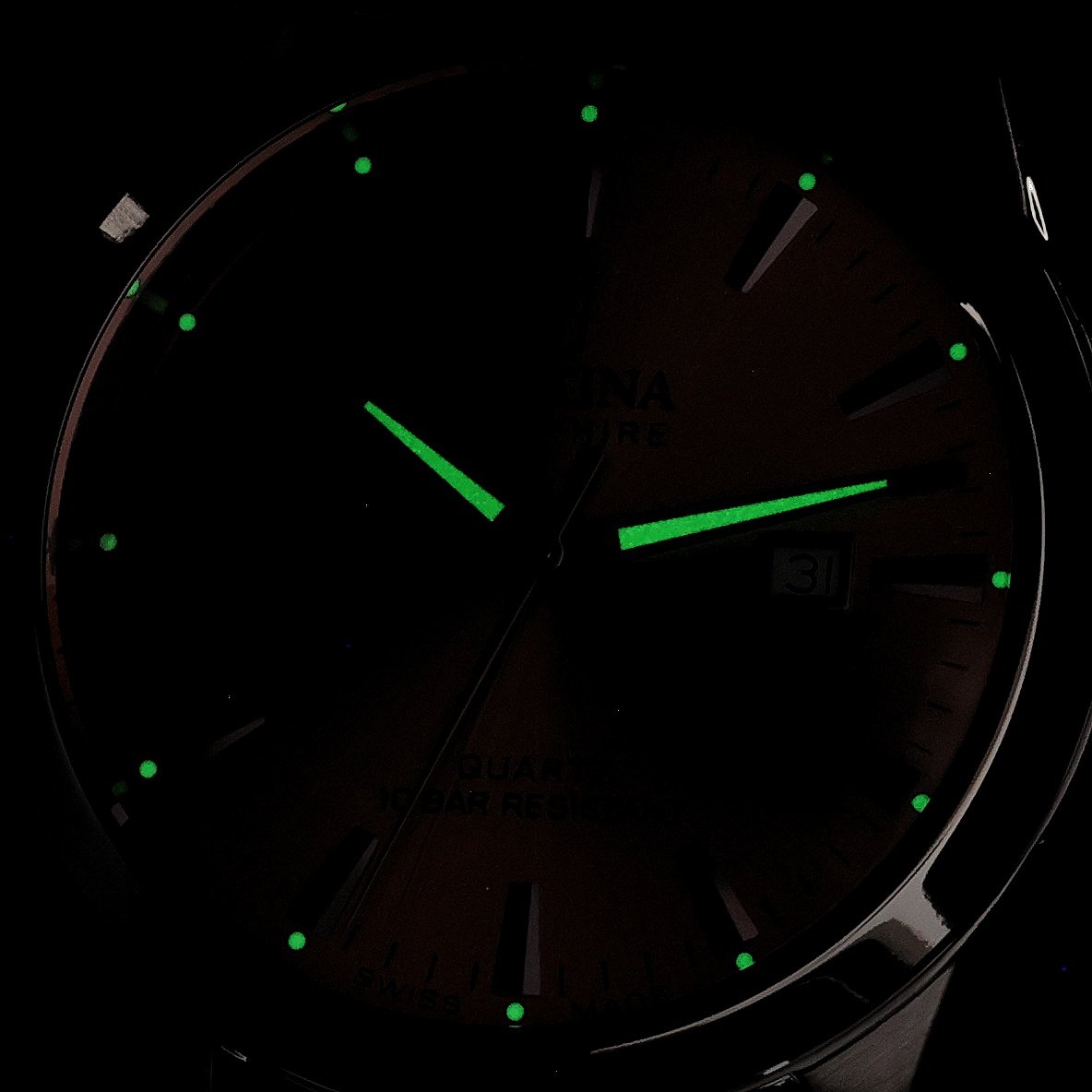 Festina F20025-6 zegarek srebrny klasyczny Swiss Made pasek - miniatura 5