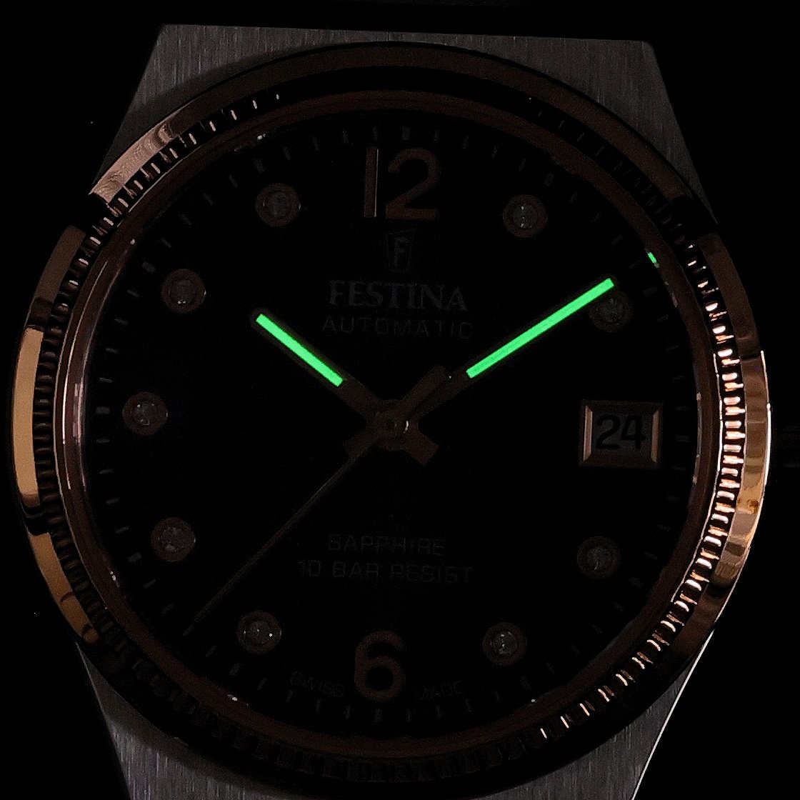 Festina F20031-2 Swiss Made Swiss Made zegarek damski elegancki szafirowe - miniatura 5