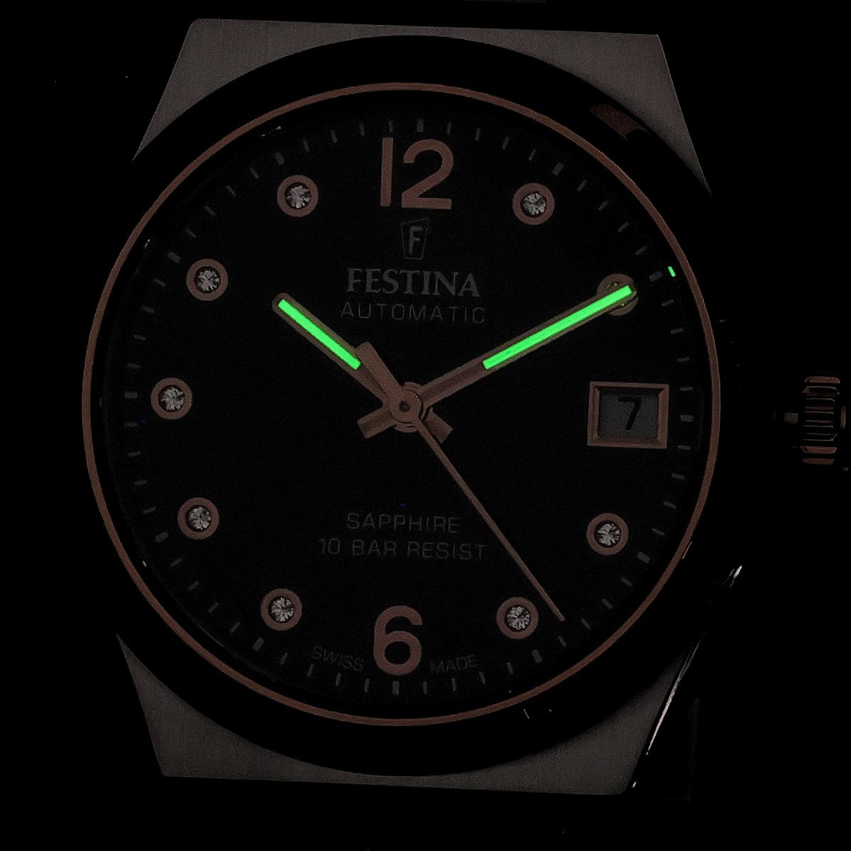 Festina F20031-3 Swiss Made Swiss Made zegarek damski elegancki szafirowe