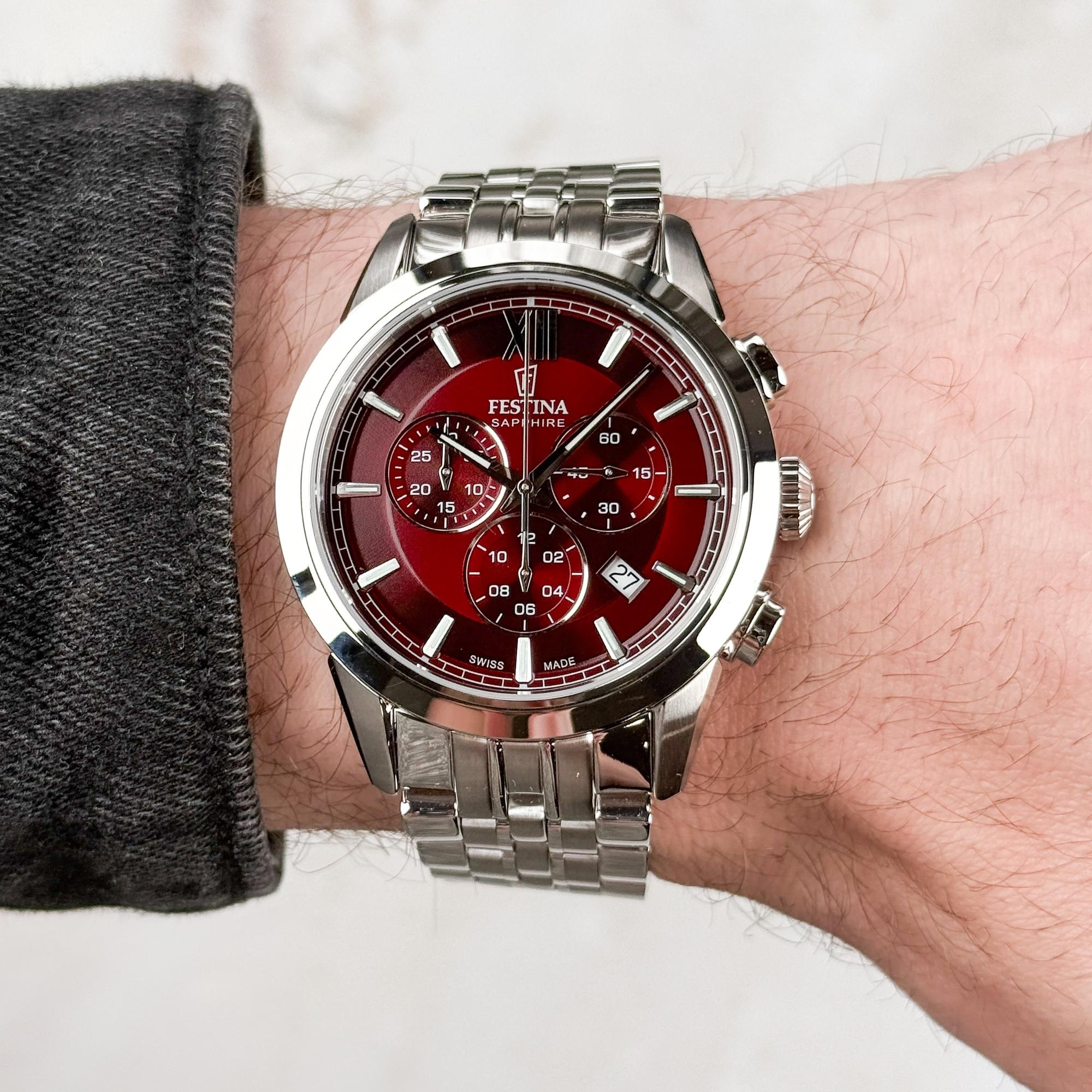 Festina F20040-5 Sport Sport Chrono zegarek męski sportowy szafirowe - miniatura 10