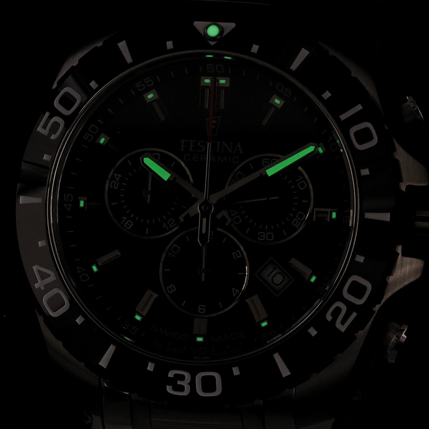 Festina F20042-4 zegarek srebrny sportowy Chronograf bransoleta - miniatura 5