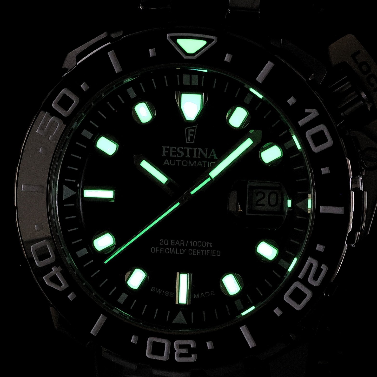 Festina F20043-6 zegarek srebrny typudiver The Originals bransoleta
