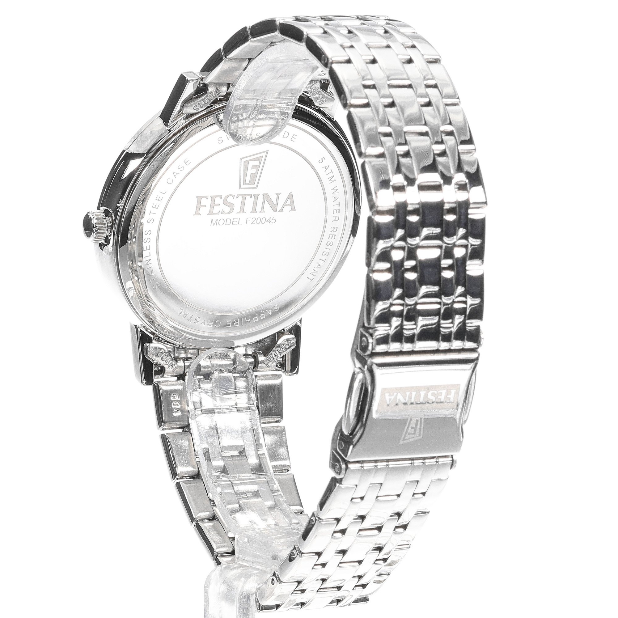Festina F20045-1 męski zegarek Swiss Made bransoleta