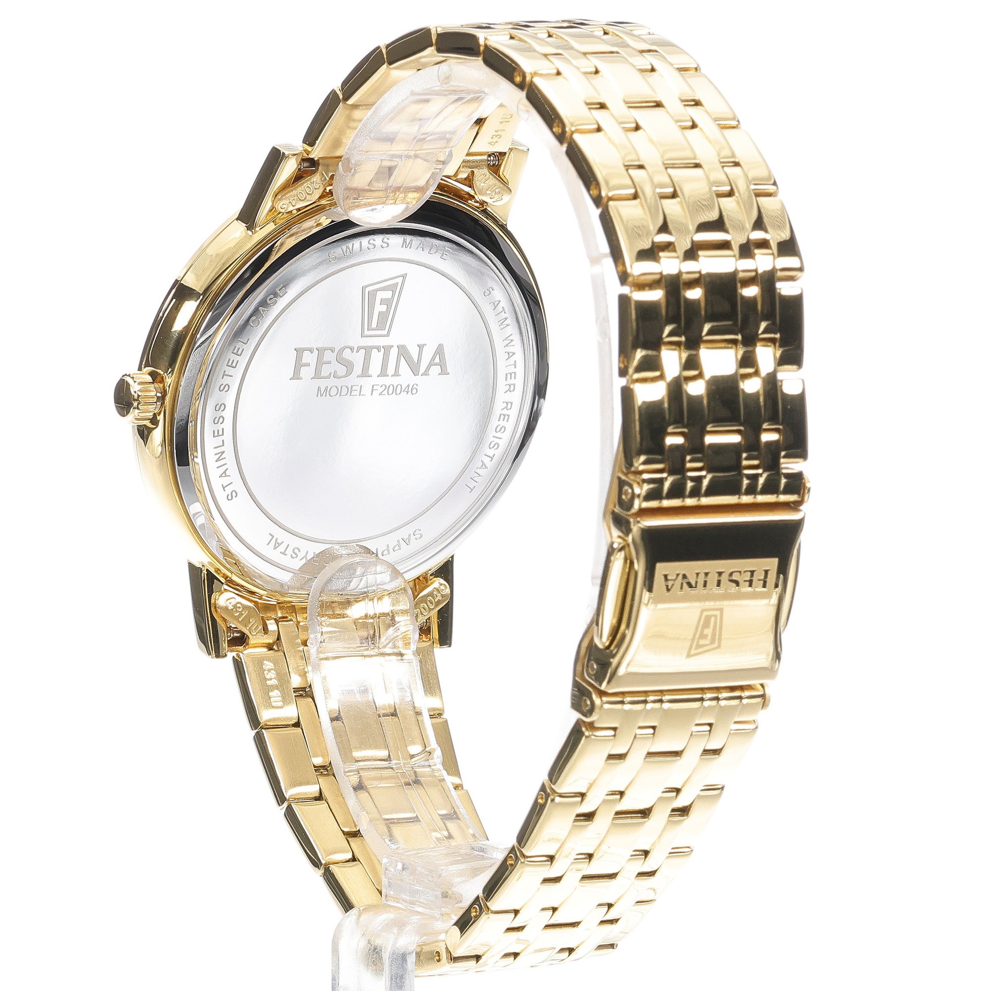 Festina F20046-4 męski zegarek Swiss Made bransoleta
